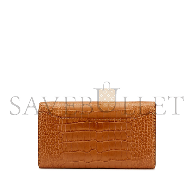 H**mes master gold matte alligator constance-to-go gold hardware 436572 (20.5*13*3cm)