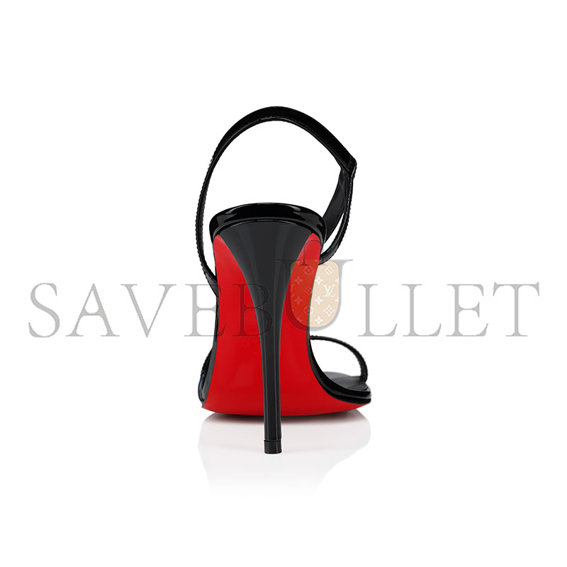 Ch**an louboutin rosa z100 mm sandals - patent calf leather - black - women 3250183b439