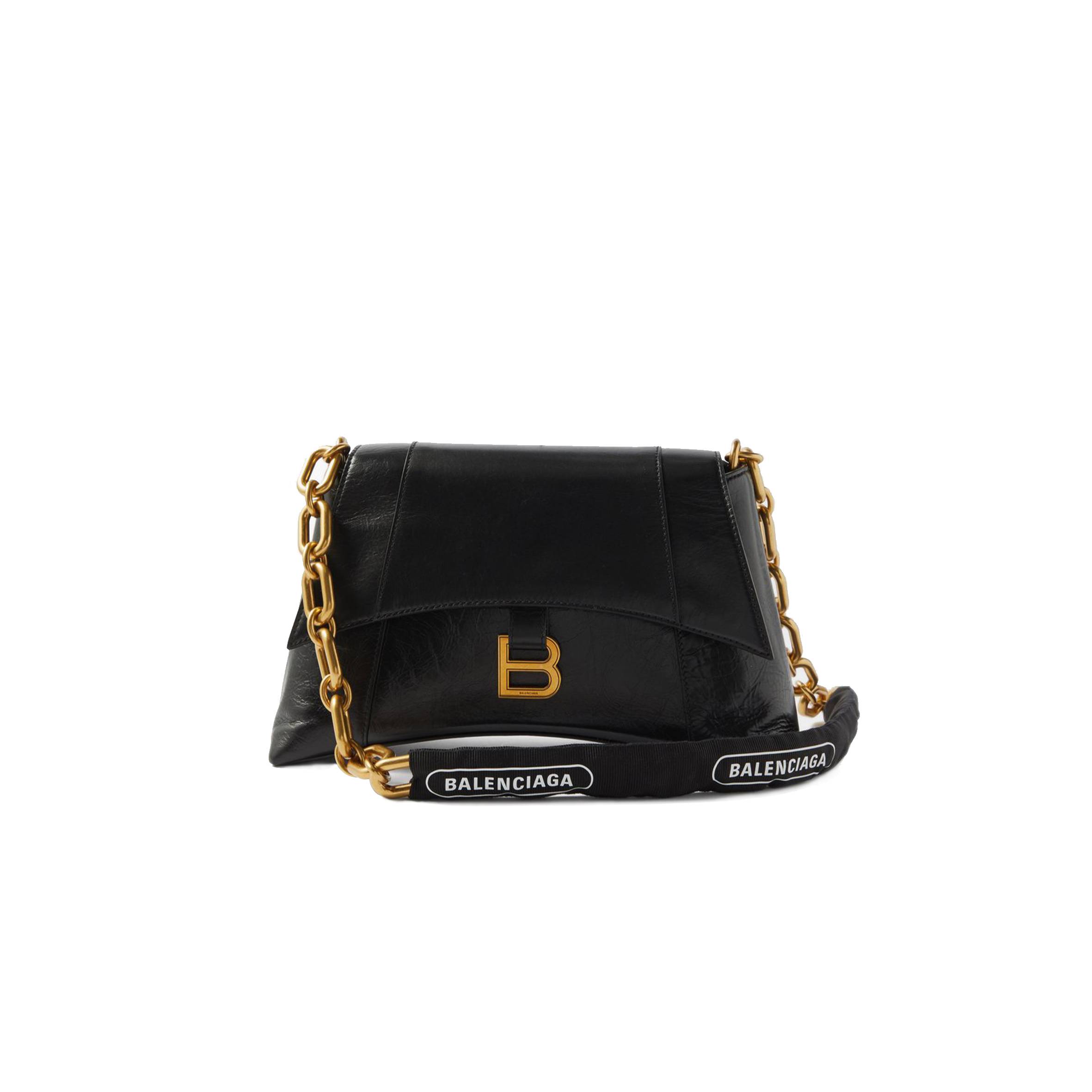 Ba*len*cia*ga black downtown s chain-handle leather shoulder bag matchesfashion us (28.5*17.5*10.1cm)