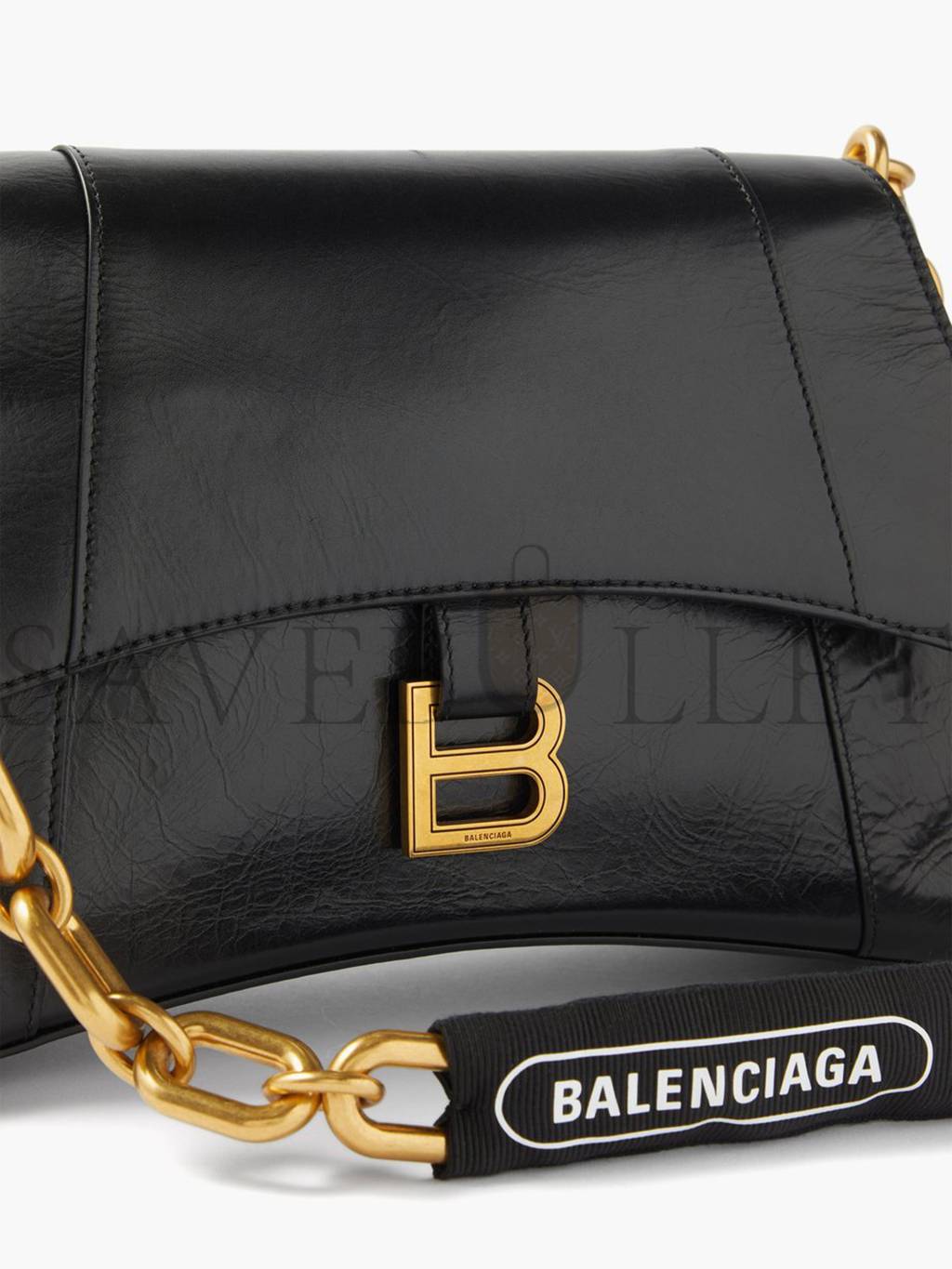 Ba*len*cia*ga black downtown s chain-handle leather shoulder bag matchesfashion us (28.5*17.5*10.1cm)