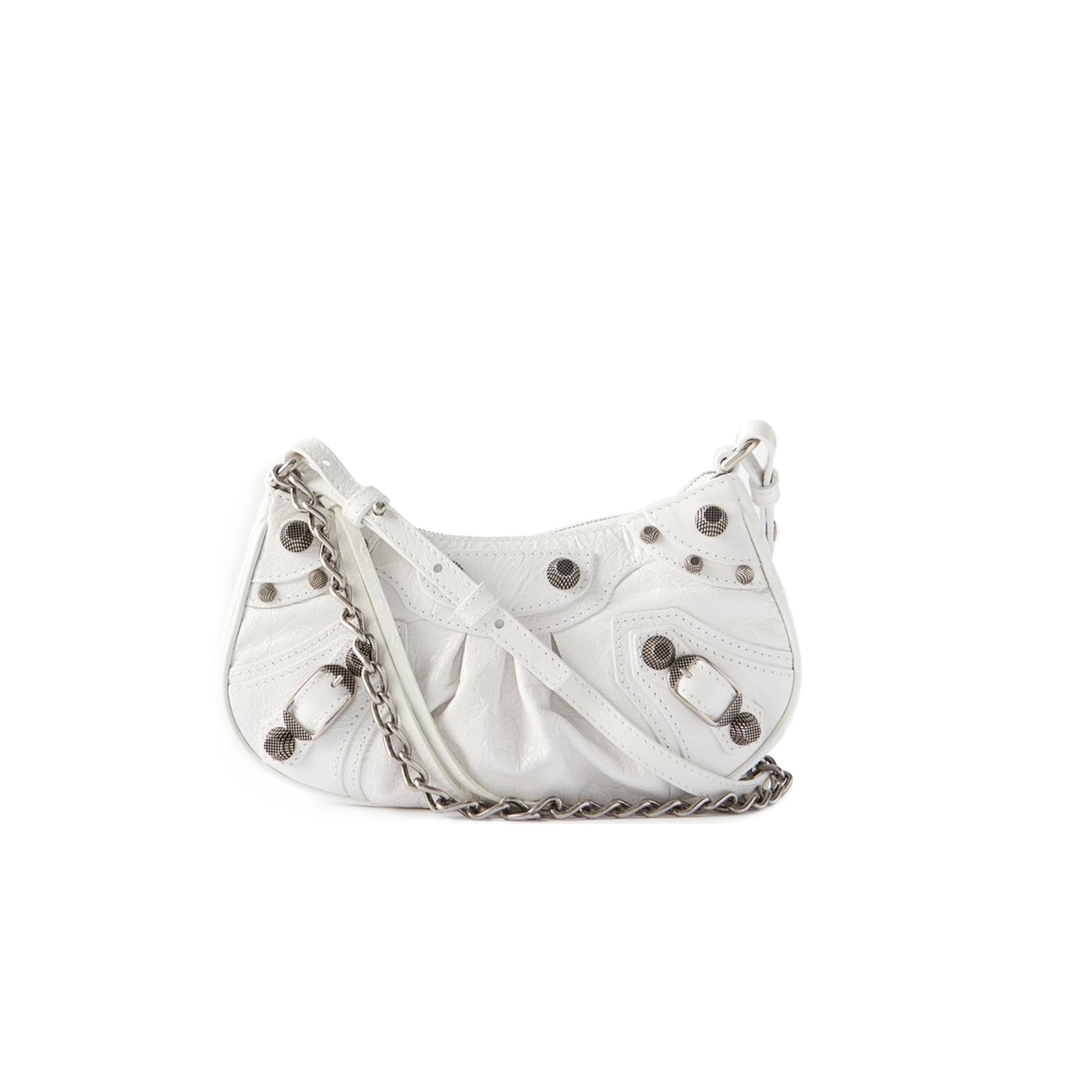 Ba*len*cia*ga white neo cagole city leather shoulder bag matchesfashion us (28.3*24.1*16.7cm)