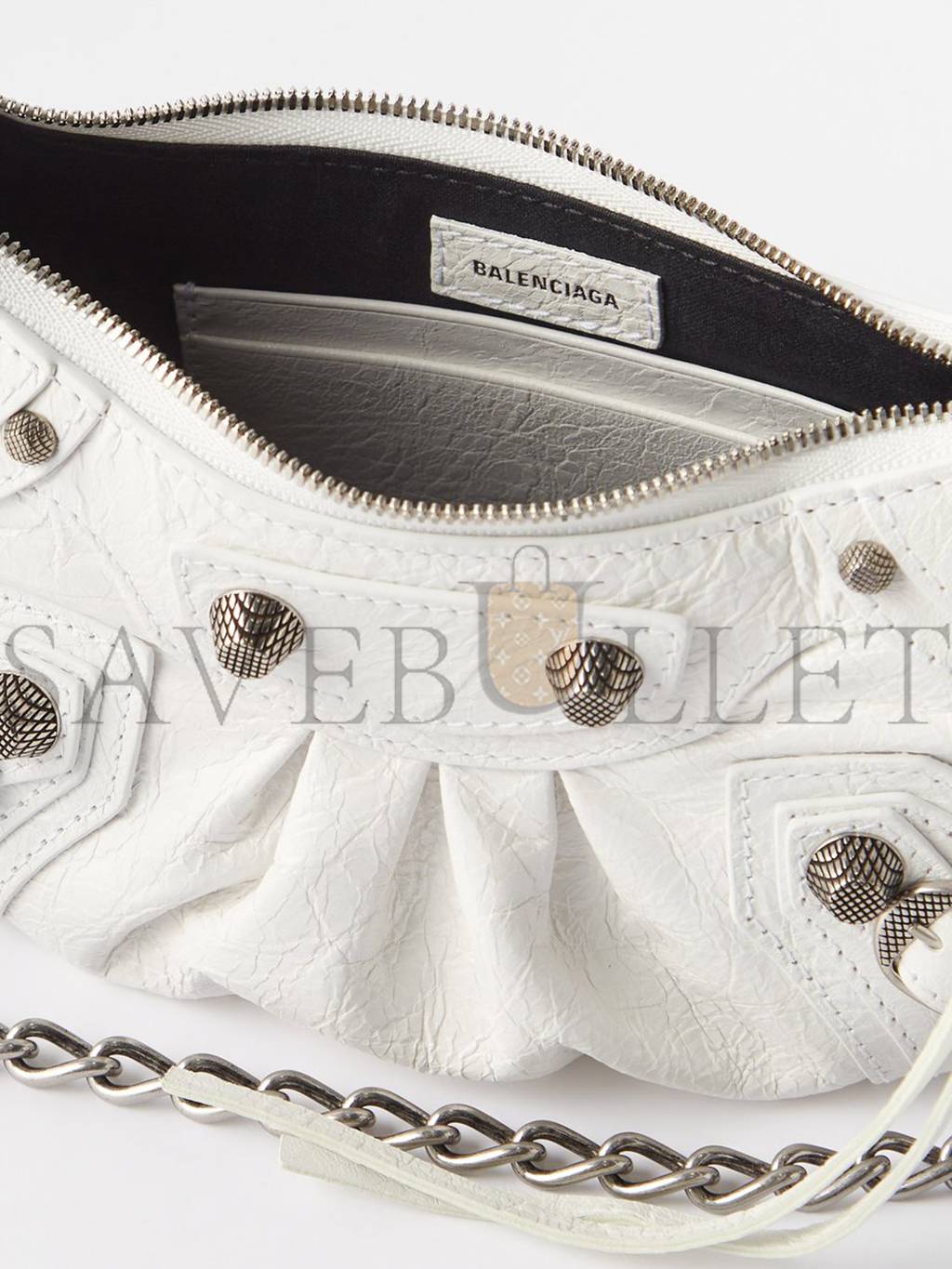 Ba*len*cia*ga white neo cagole city leather shoulder bag matchesfashion us (28.3*24.1*16.7cm)