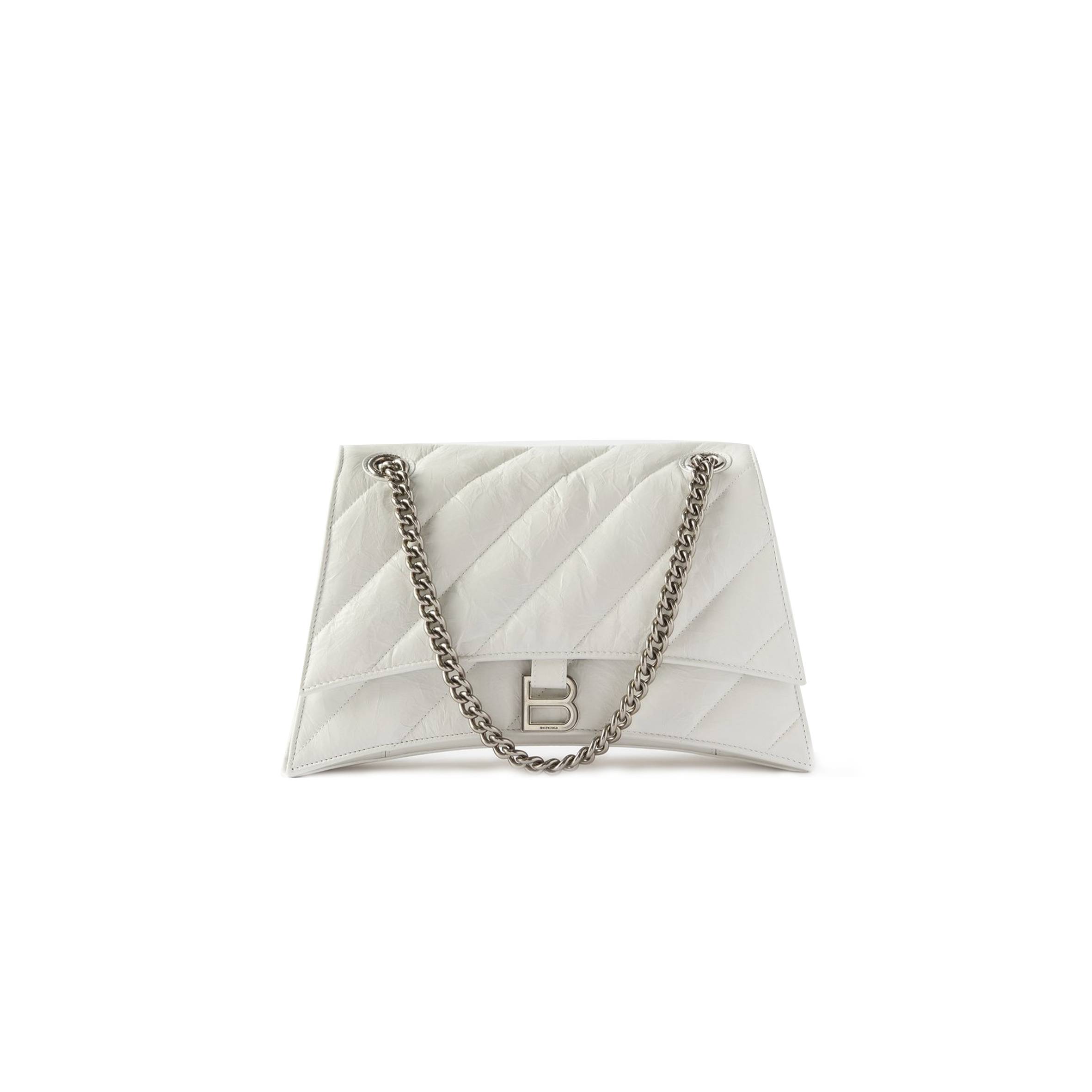 Ba*len*cia*ga white crush s quilted creased-leather shoulder bag matchesfashion us (25*14.9*10cm)