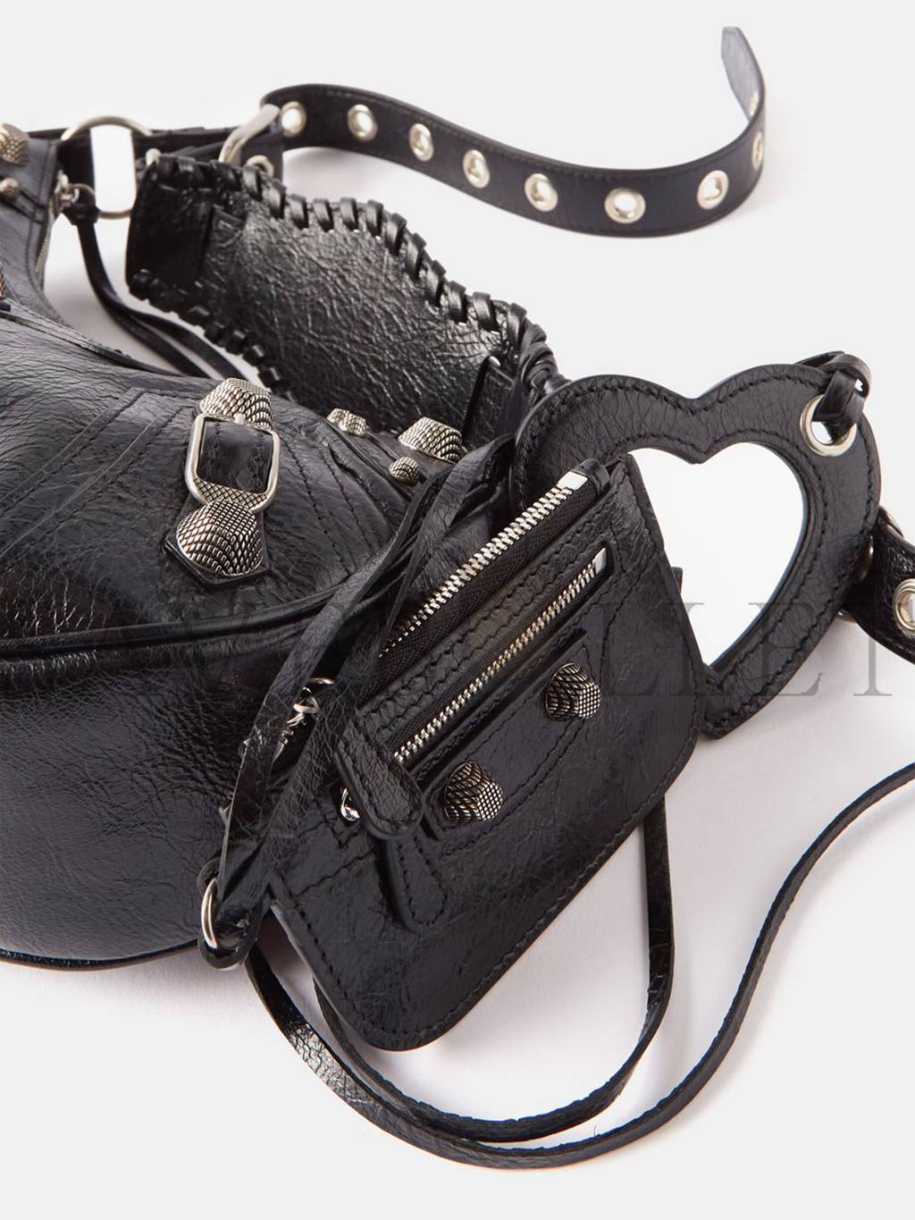 Ba*len*cia*ga black cagole s leather shoulder bag matchesfashion us (33*14.7*7.8cm)