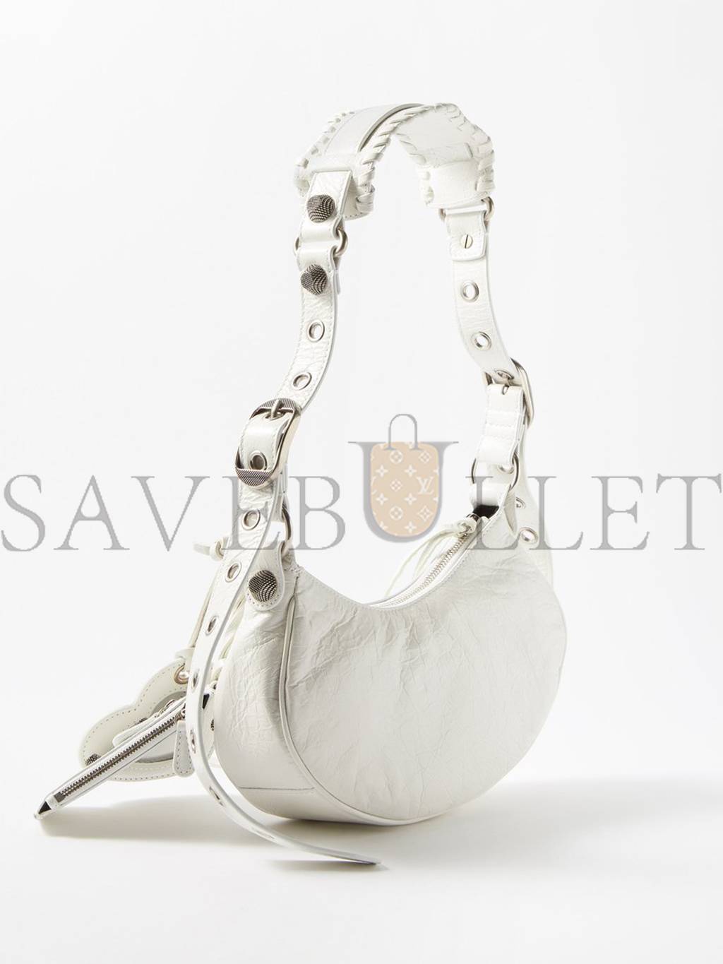 Ba*len*cia*ga white cagole xs leather shoulder bag matchesfashion us (24*13.5*5.4cm)