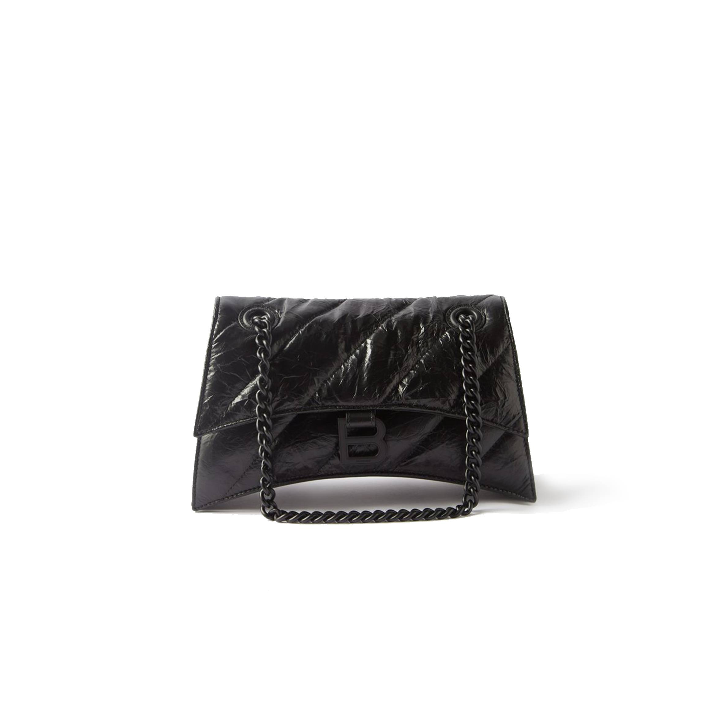 Ba*len*cia*ga black crush s quilted creased-leather shoulder bag matchesfashion us (25.5*15*6.4cm)