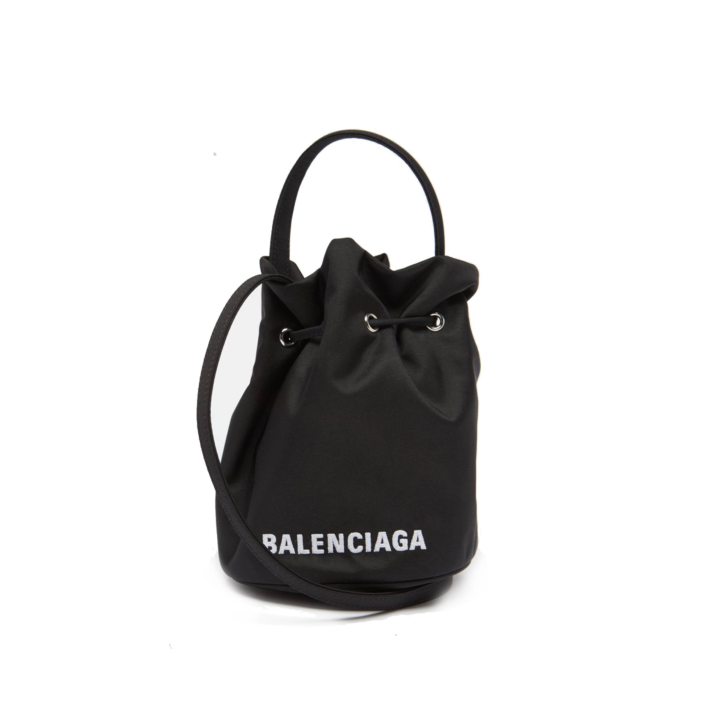 Ba*len*cia*ga black wheel xs canvas bucket bag matchesfashion us (19*14.2*14.2cm)