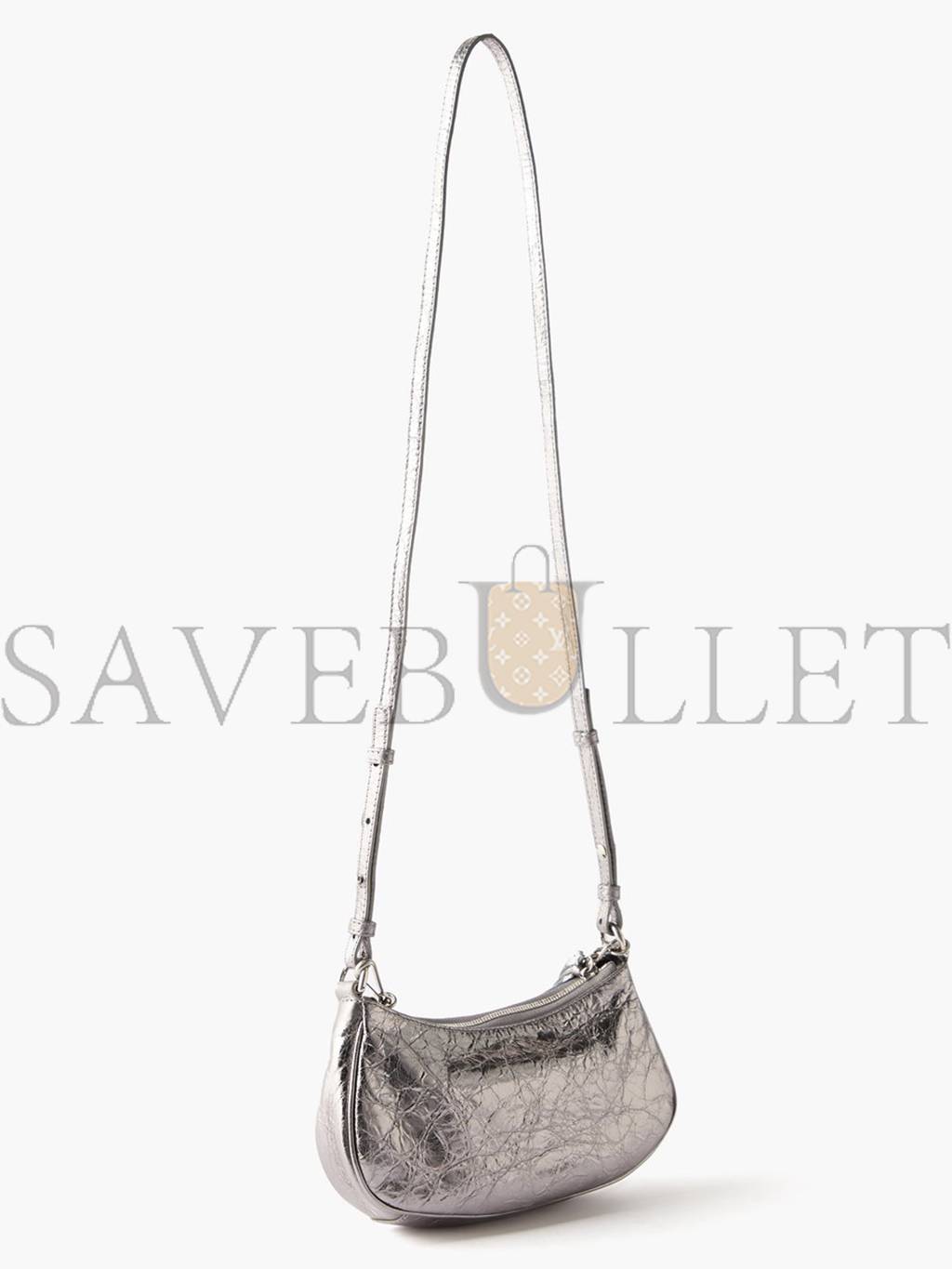 Ba*len*cia*ga silver cagole mini leather shoulder bag matchesfashion us (20*10*3.8cm)