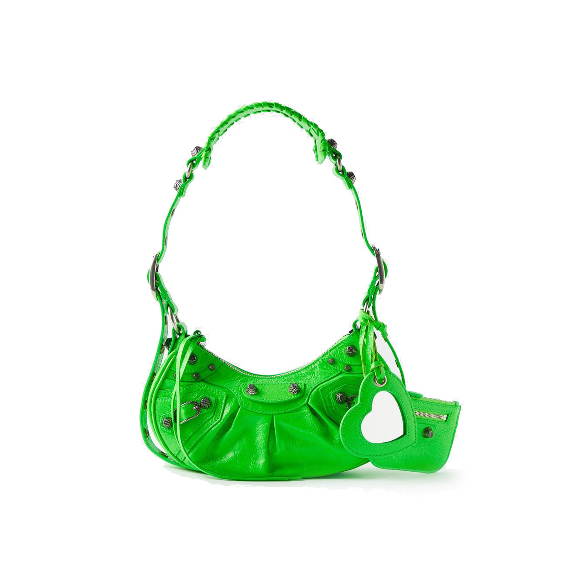 Ba*len*cia*ga green le cagole xs leather shoulder bag matchesfashion us (25.6*11.4*7.3cm)