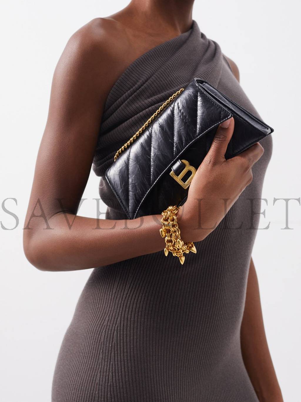 Ba*len*cia*ga black crush xs quilted-leather cross-body bag matchesfashion us (21.5*11*5cm)