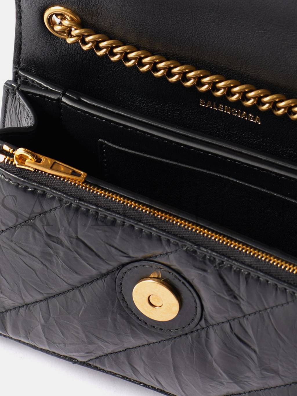 Ba*len*cia*ga black crush xs quilted-leather cross-body bag matchesfashion us (21.5*11*5cm)