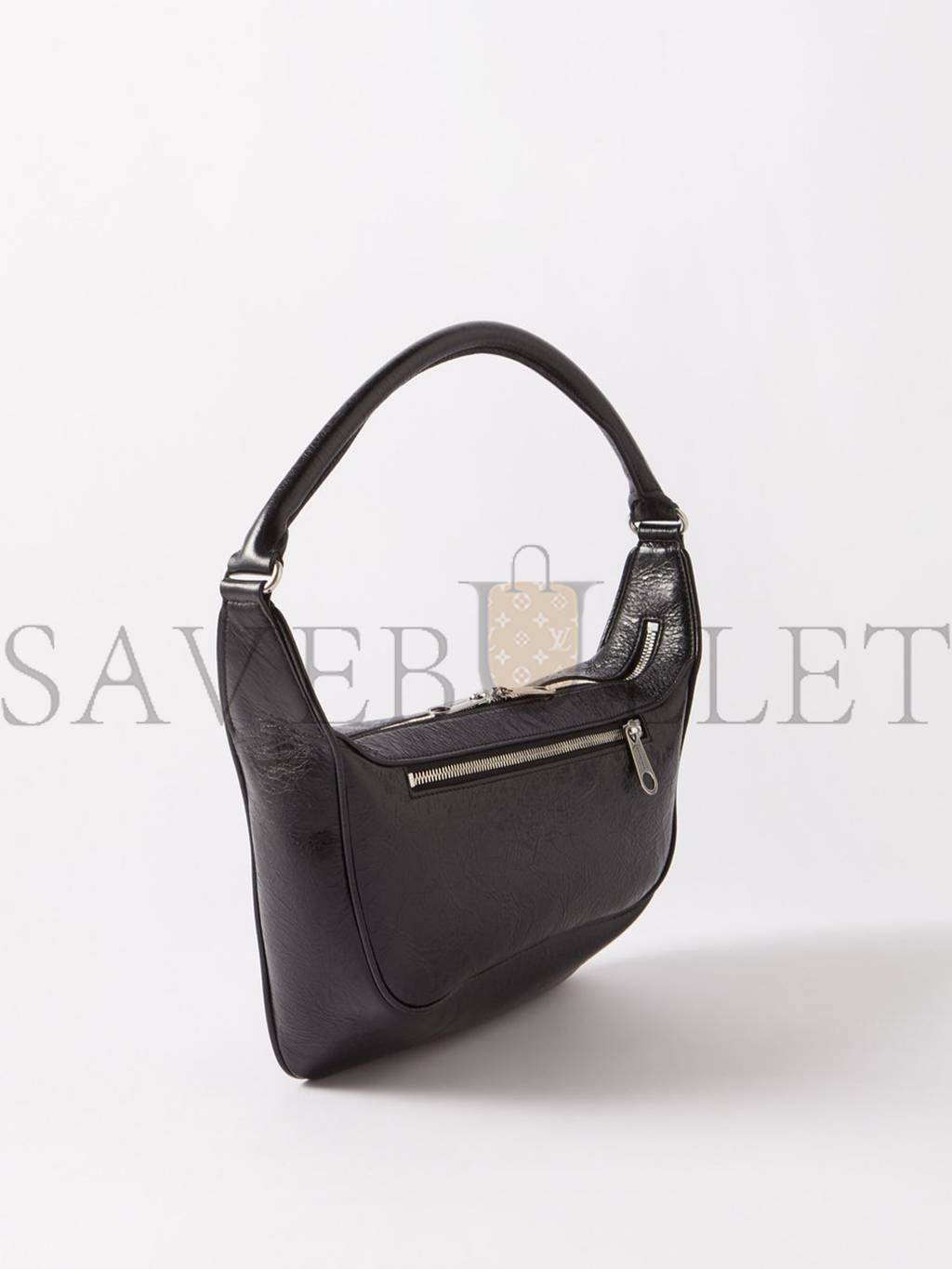 Ba*len*cia*ga black raver medium creased-leather shoulder bag matchesfashion us (30*18*7.5cm)