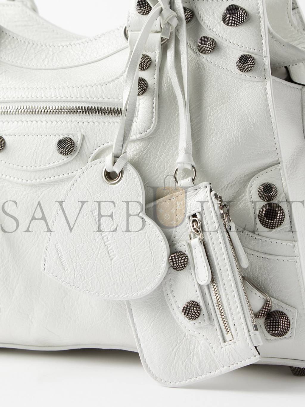 Ba*len*cia*ga white neo cagole city leather shoulder bag matchesfashion us (33*21*13.5cm)