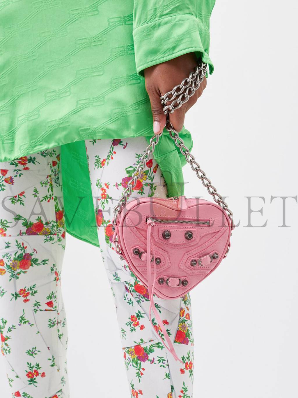 Ba*len*cia*ga pink le cagole mini leather cross-body bag matchesfashion us (15.2*13.9*5cm)