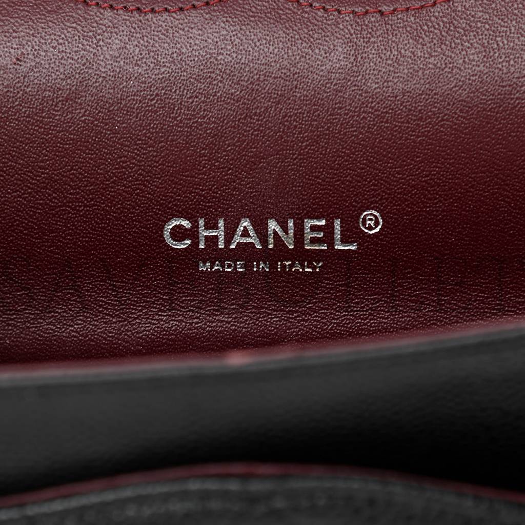 Ch*el caviar quilted maxi double flap black silver hardware (33*24*9cm)