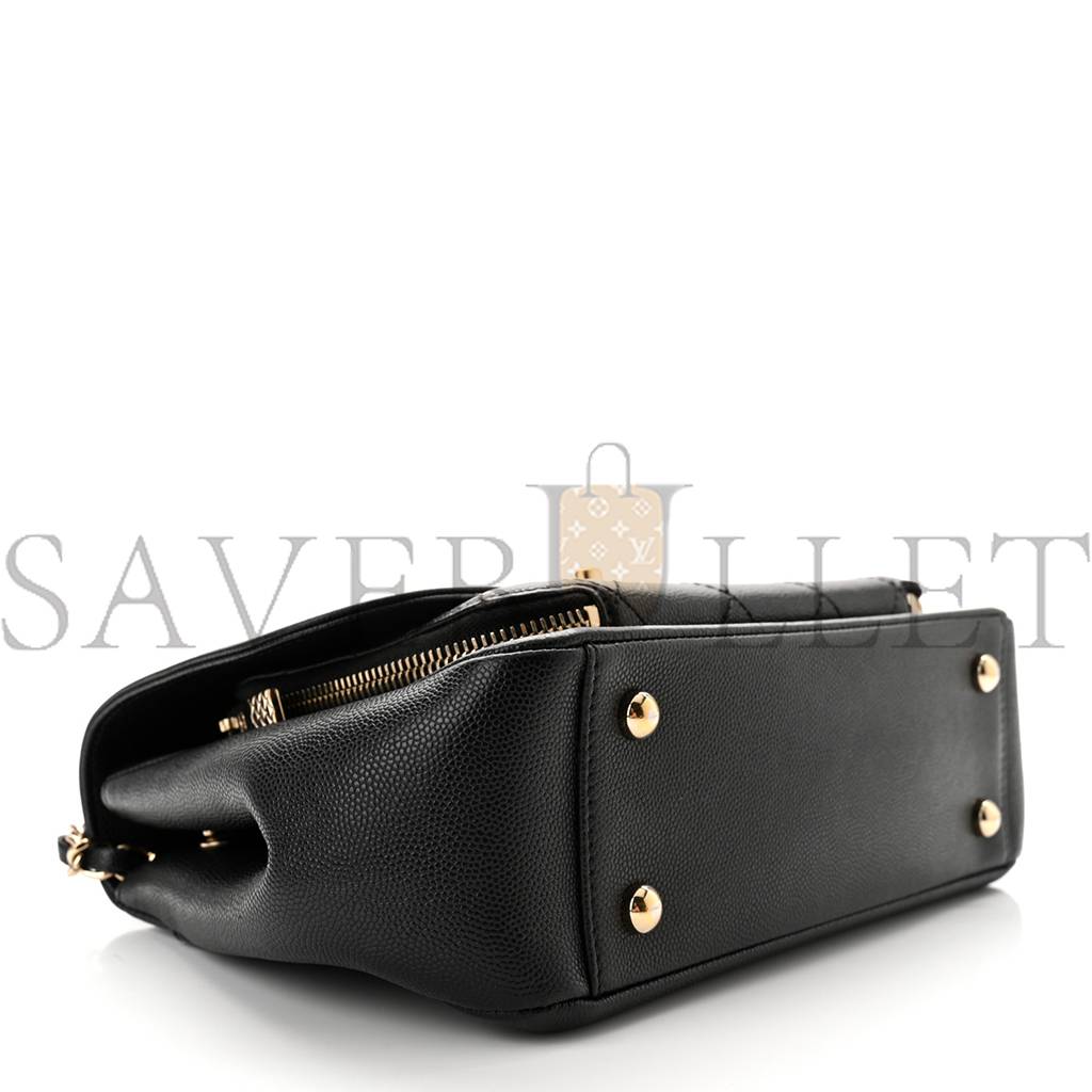 Ch*el caviar quilted medium business affinity flap black rose gold hardware (22*17*7cm)