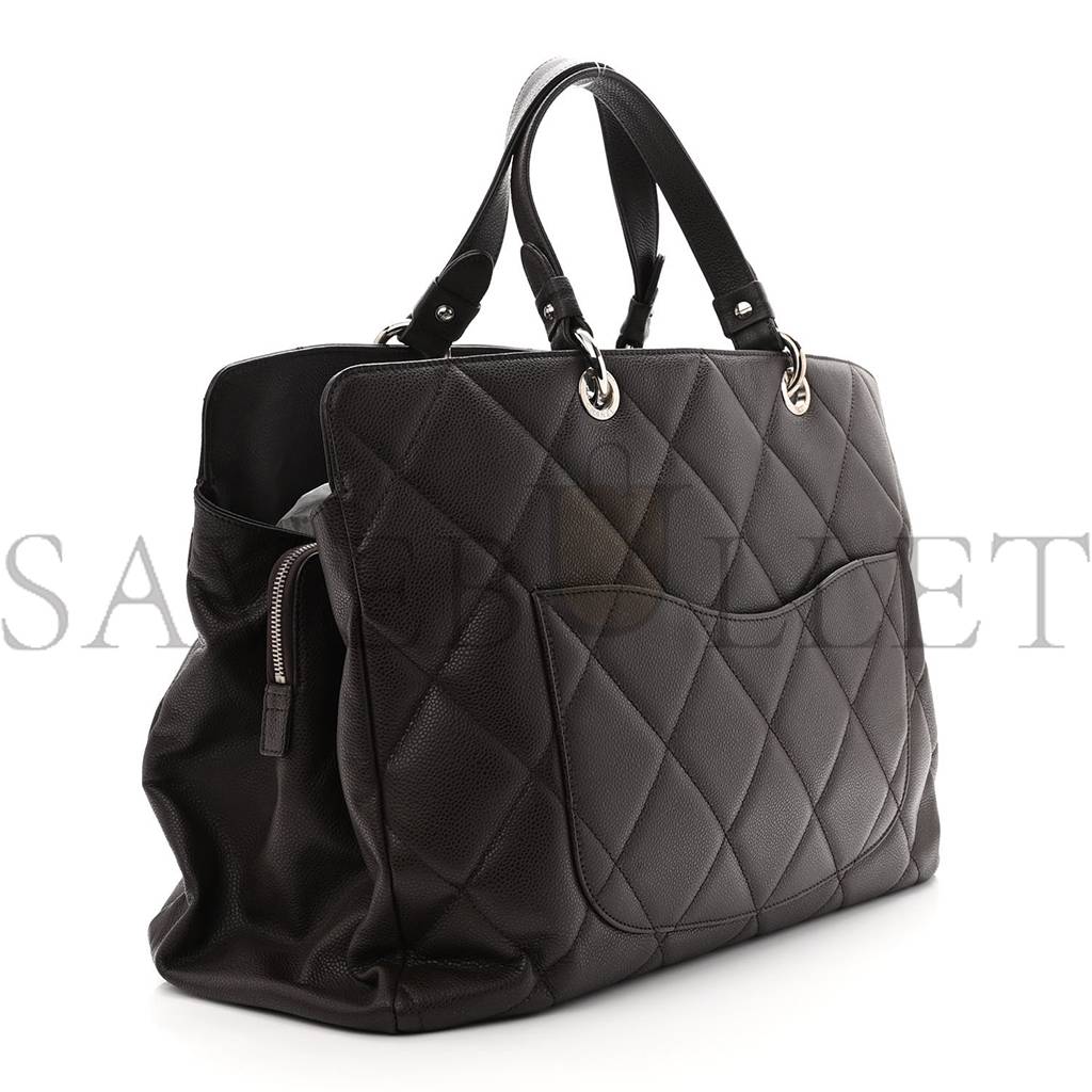 Ch*el caviar quilted xl timeless cc soft tote dark brown (33*20*13cm)