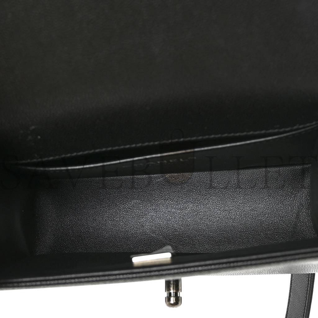 Ch*el caviar quilted small boy flap black silver hardware (19.7*12.1*7.6cm)