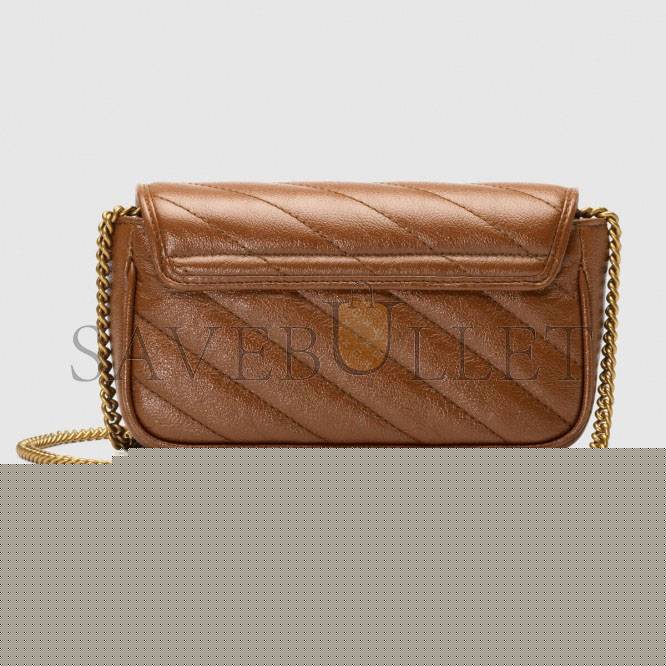 g*u*i gg marmont matelassÉ S*per mini bag ‎476433 （16.5*10.2*5.1cm）