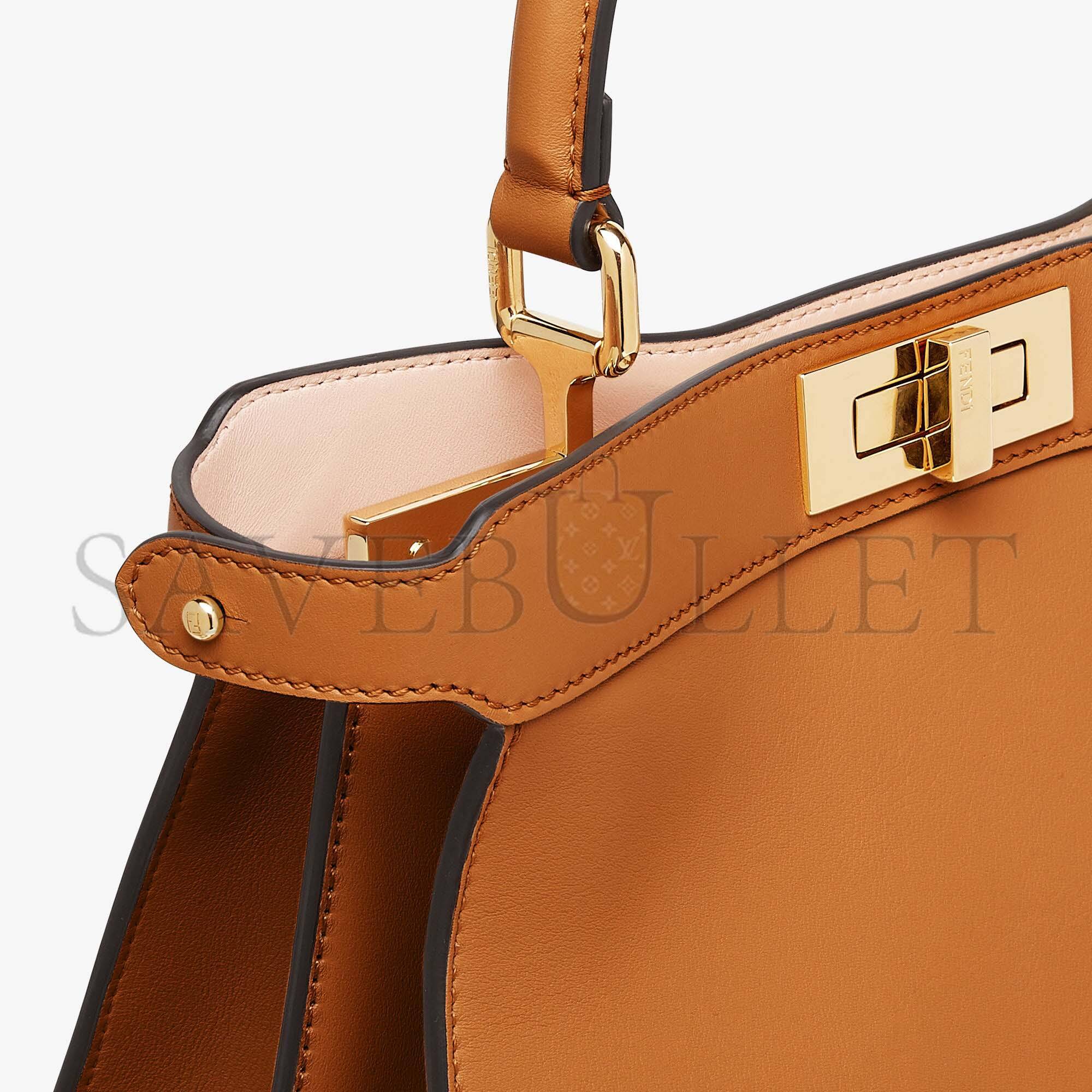 F**di peekaboo iseeu medium - brown leather bag 8bn321a6v3f1d48 (33.5*25.5*13cm)