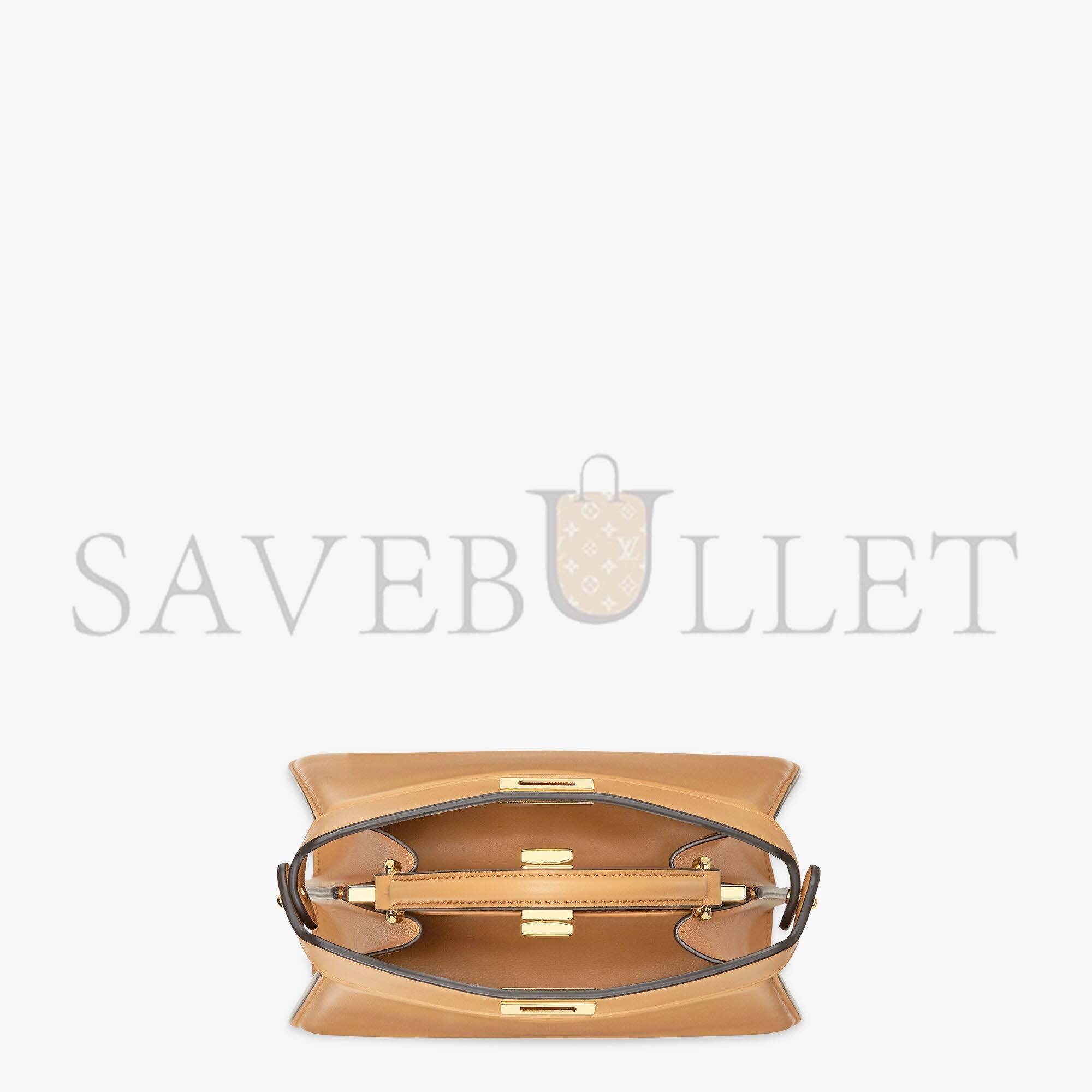 F**di peekaboo iseeu petite - beige padded nappa leather bag 8bn335abvef15kr (20*15.5*11cm)