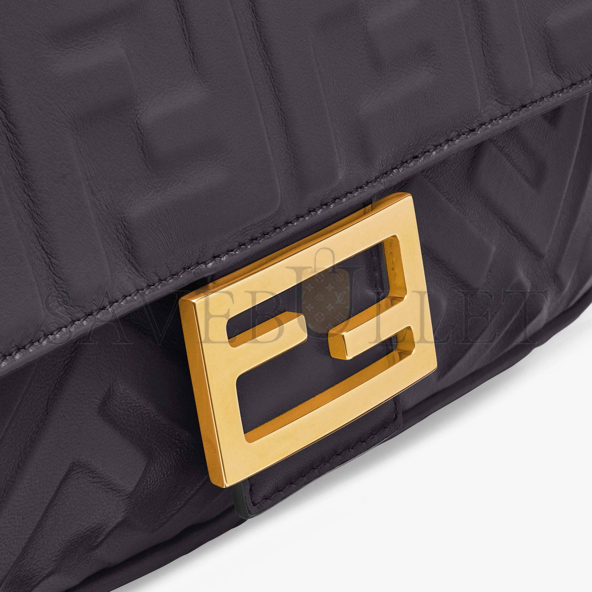 F**di baguette - black leather bag 8br600a72vf15zw (27*15*6cm)