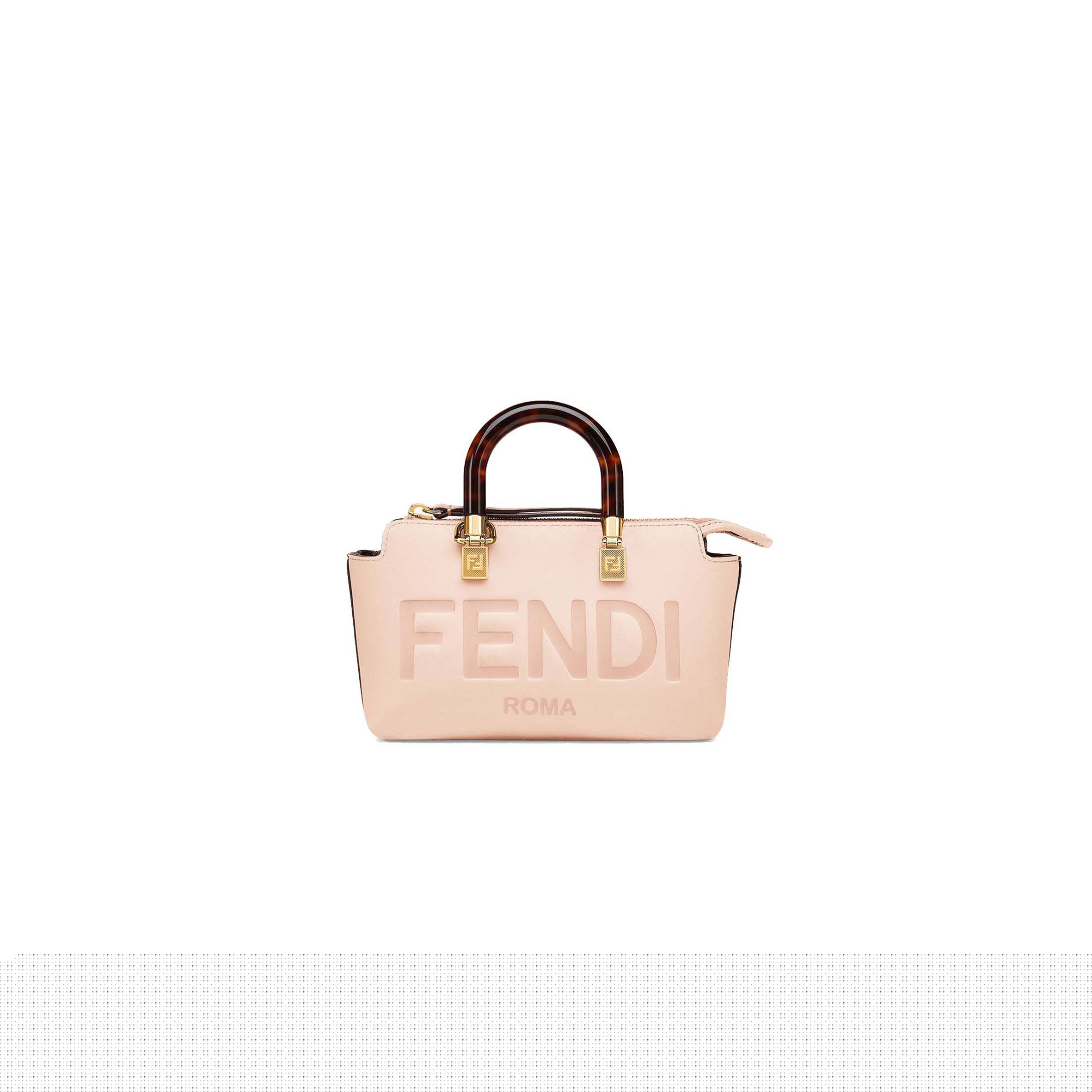 F**di by the way mini - small boston bag in light pink leather 8bs067abvlf14n1 (20.5*12*9cm)