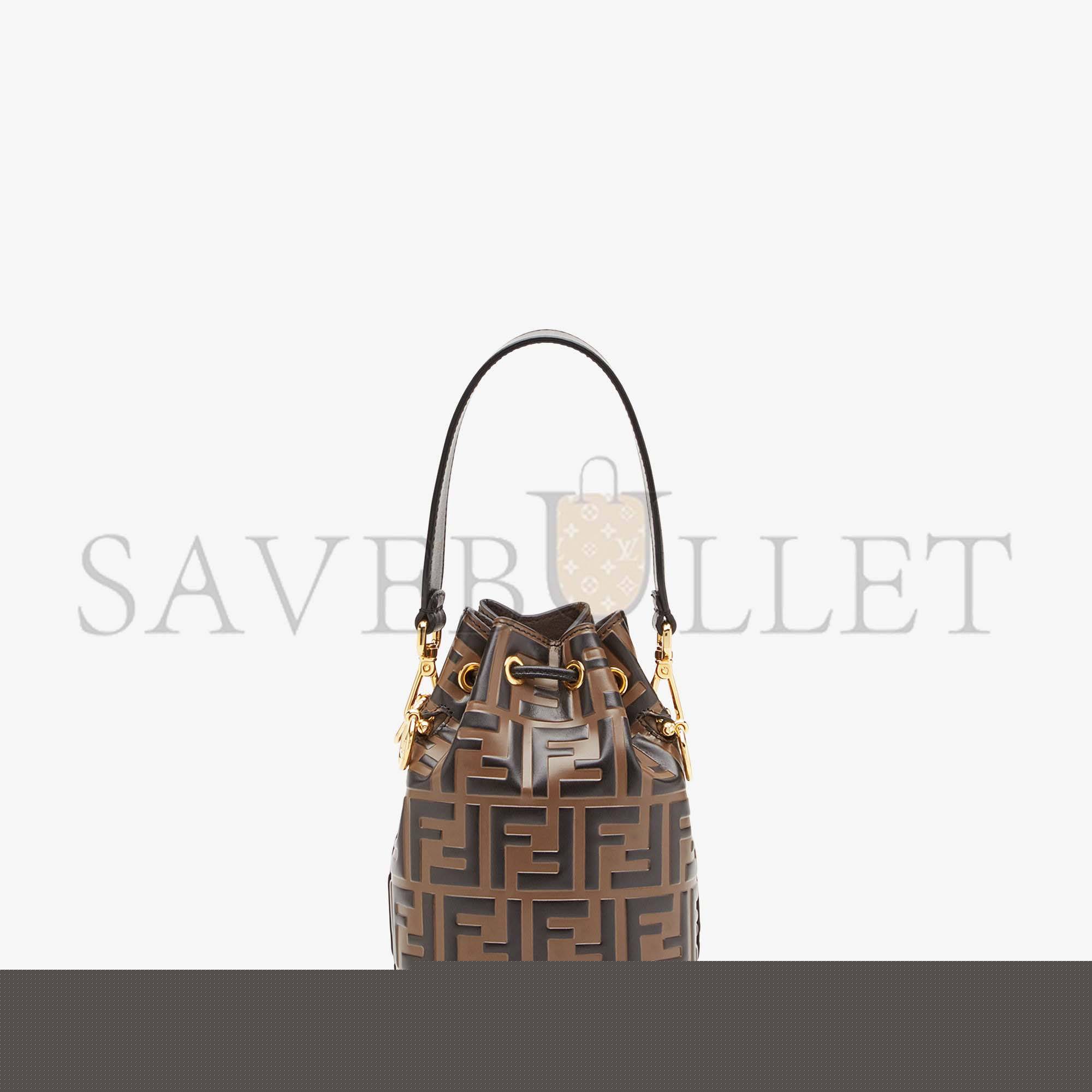 F**di mon tresor - brown leather mini bag 8bs010a659f13vk (18*12*10cm)