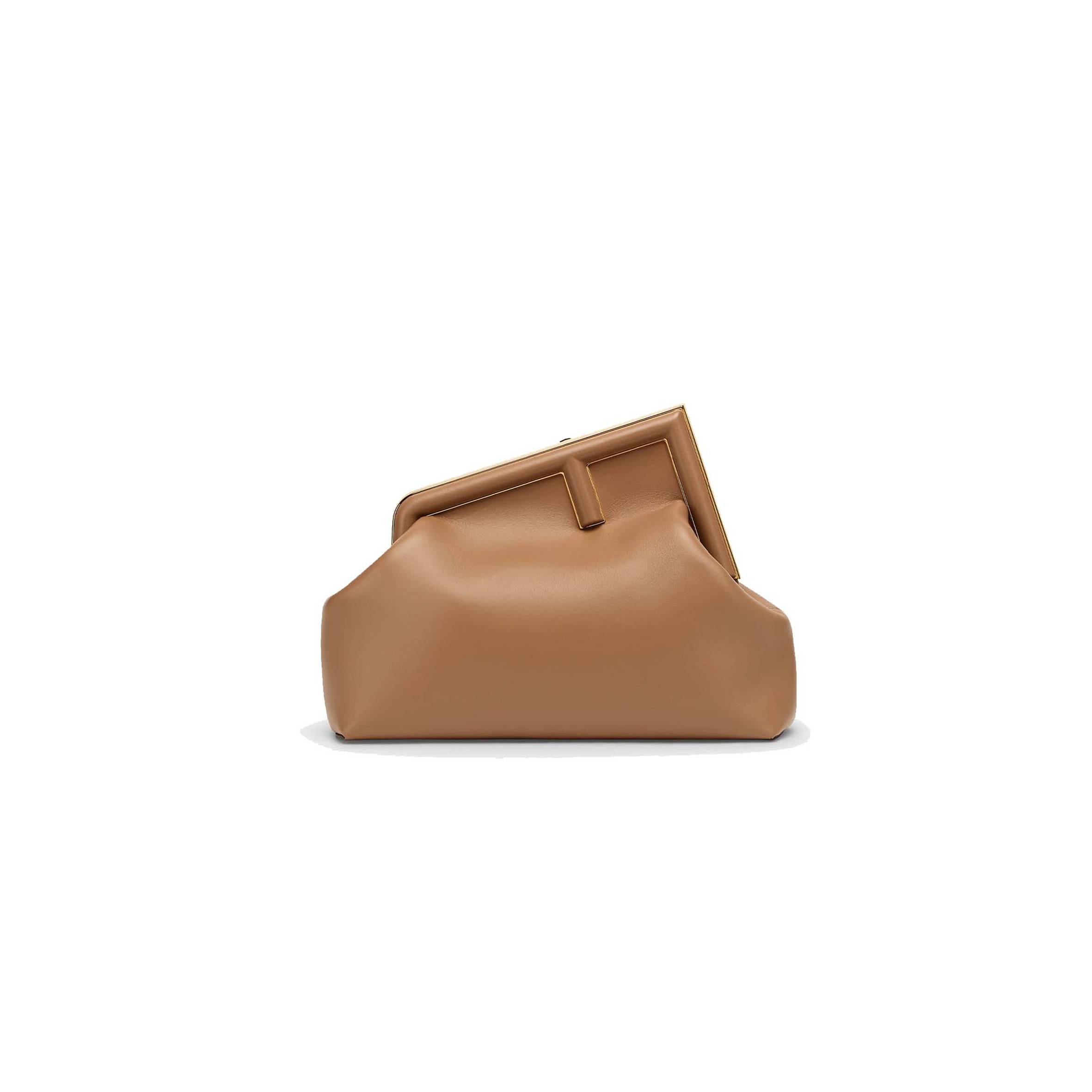 F**di first medium - beige leather bag 8bp127abvef11wp (32.5*23.5*15cm)