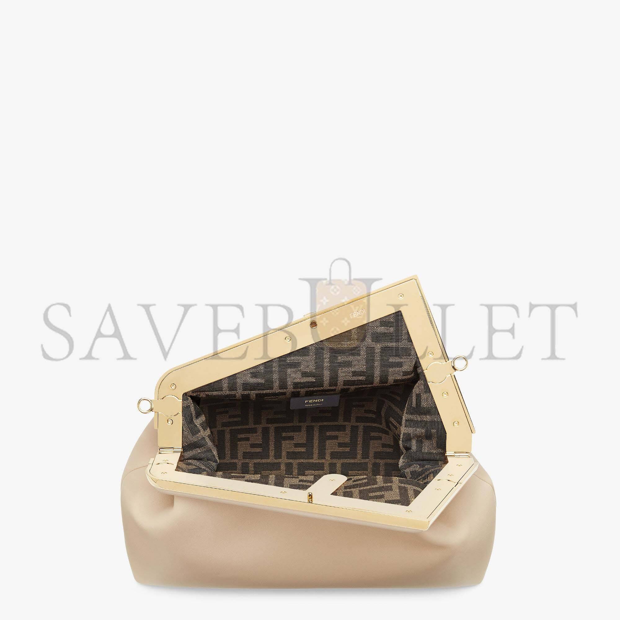 F**di first medium - beige leather bag 8bp127abvef19pn (32.5*23.5*15cm)