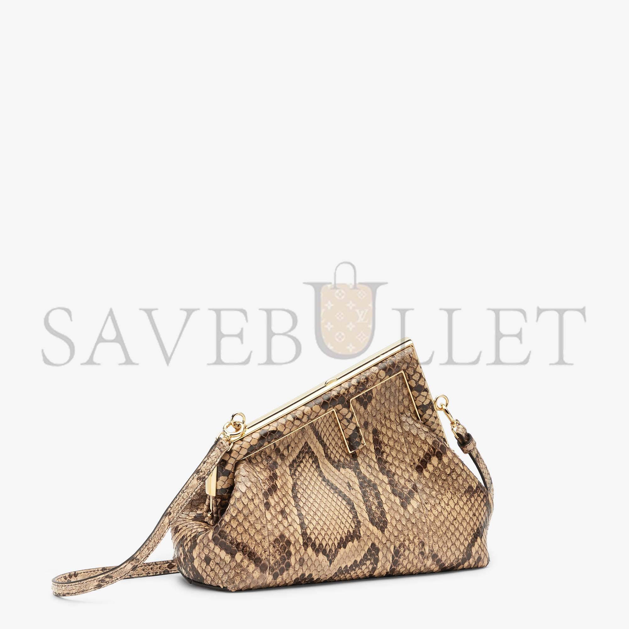 F**di first small - brown python leather bag 8bp129a0zff0c89 (26*18*9.5cm)