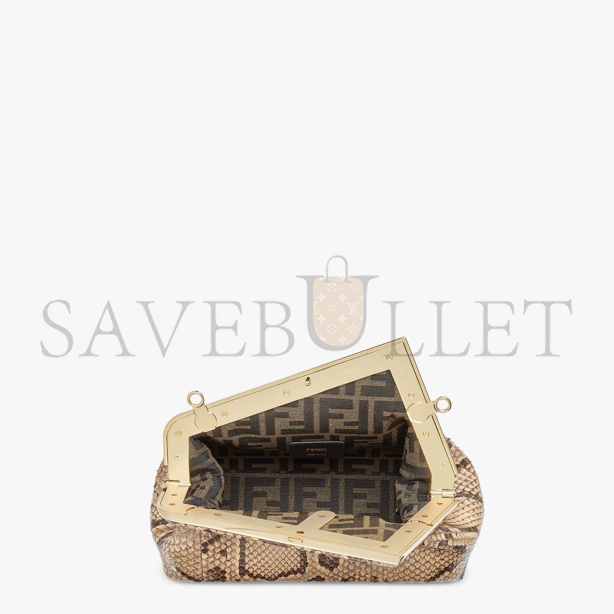 F**di first small - brown python leather bag 8bp129a0zff0c89 (26*18*9.5cm)