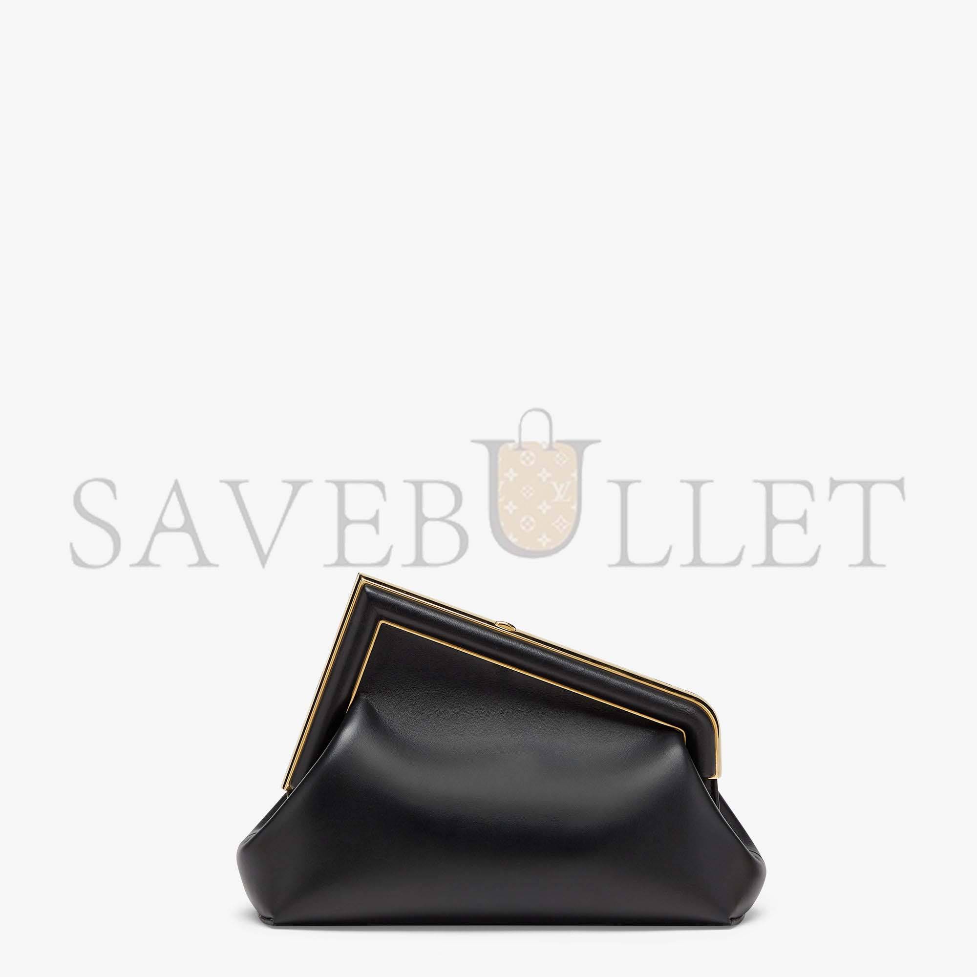 F**di first small - black leather bag 8bp129abvef0kur (26*18*9.5cm)