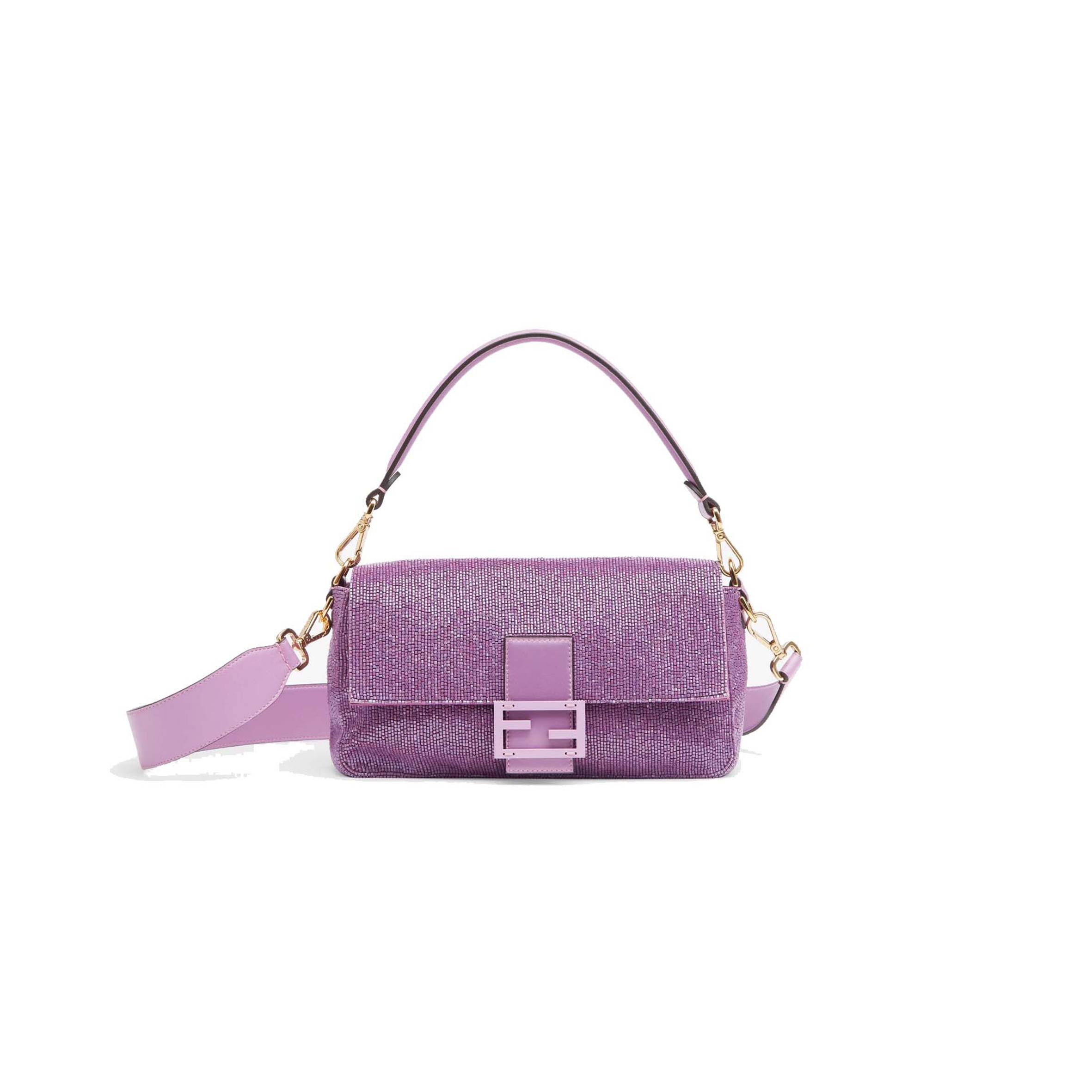 F**di baguette - re-edition bag in lilac beads 8br600am2lf1jco (27*15*6cm)