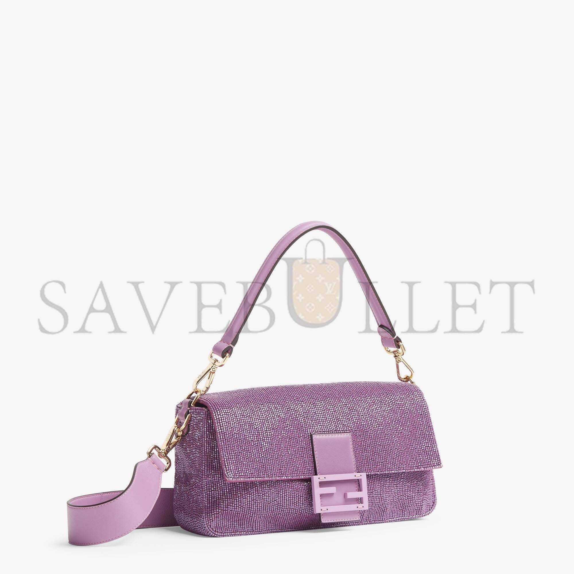 F**di baguette - re-edition bag in lilac beads 8br600am2lf1jco (27*15*6cm)