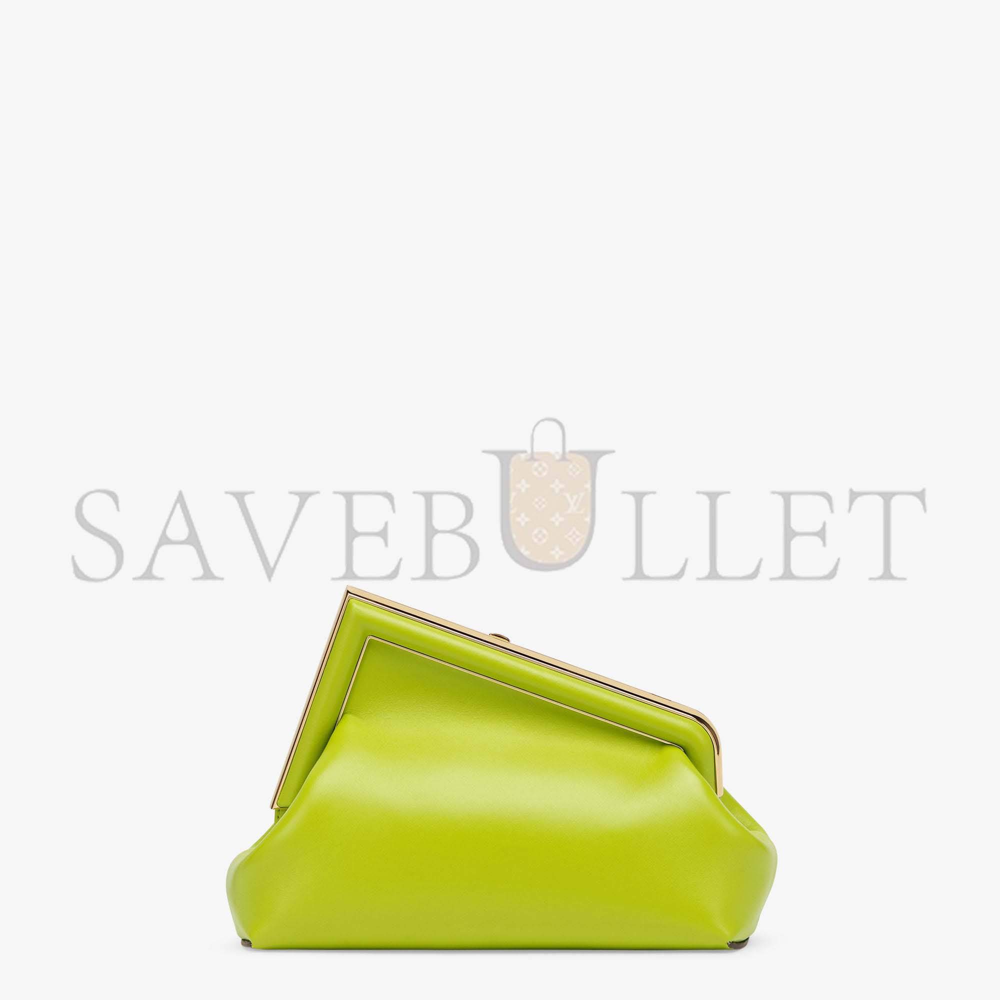 F**di first small - acid green leather bag 8bp129abvef1jcp (26*18*9.5cm)