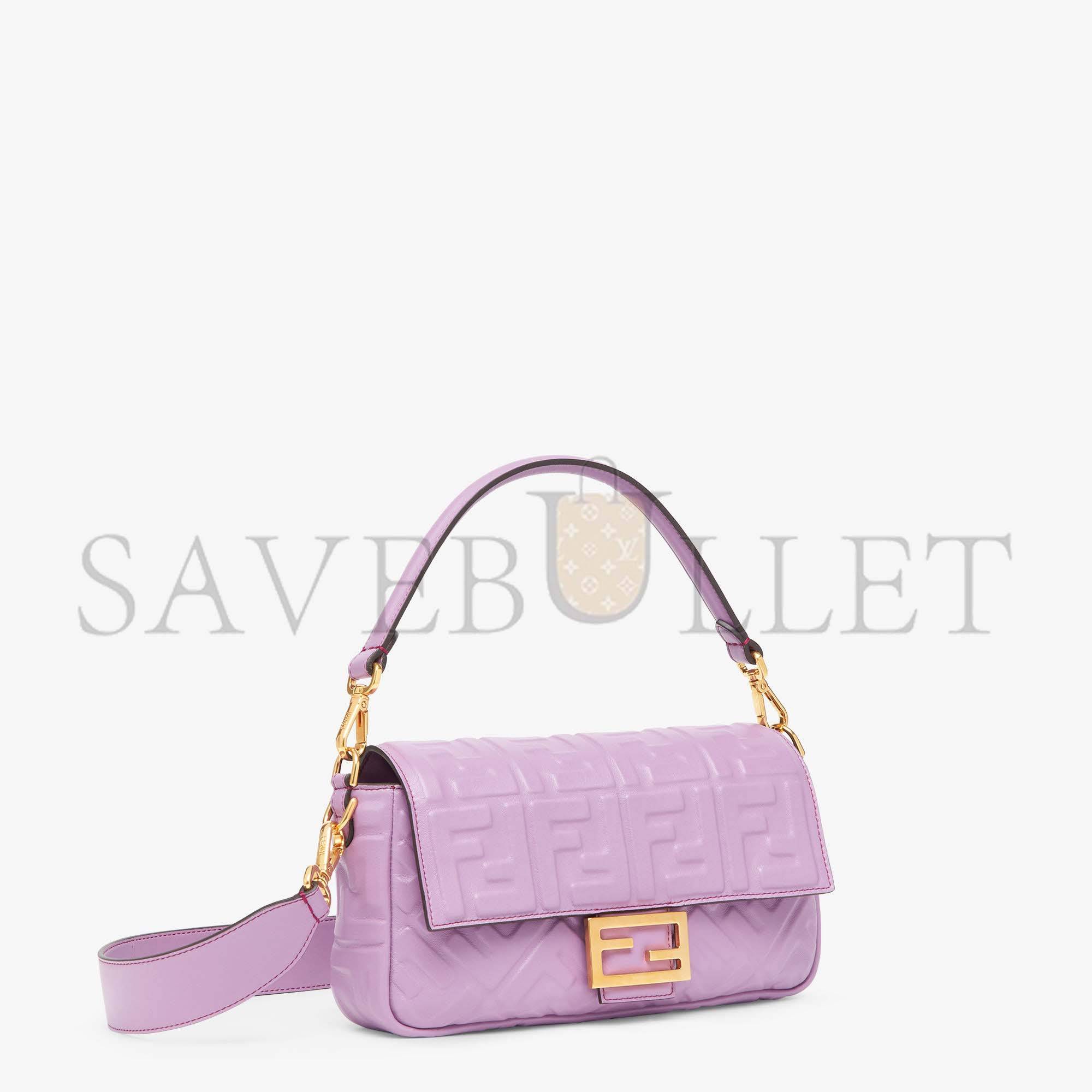 F**di baguette - lilac nappa leather bag 8br600a72vf1jcl (27*15*6cm)