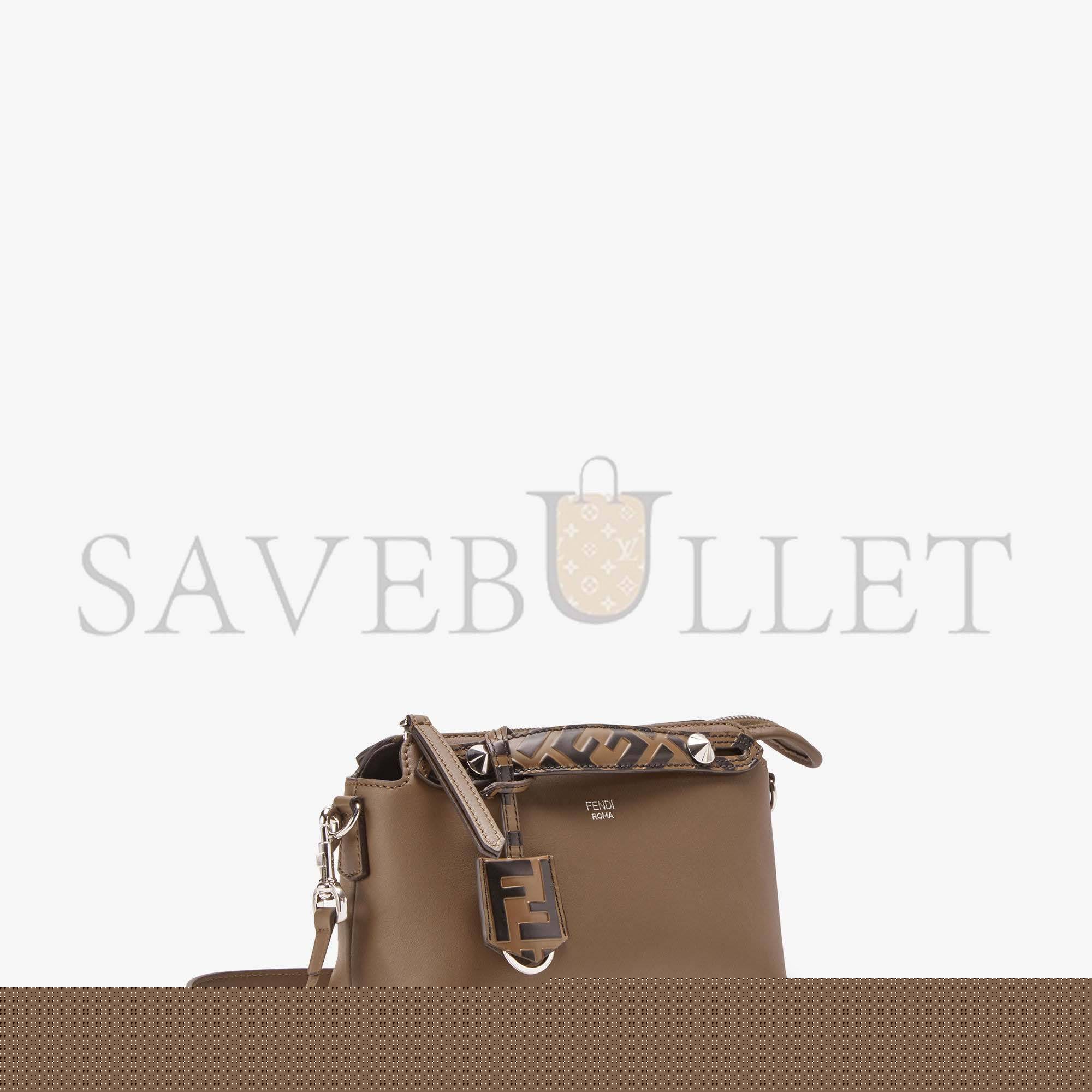 F**di by the way mini - small brown leather boston bag 8bl145a6cof0h3c (21*12.5*9.5cm)