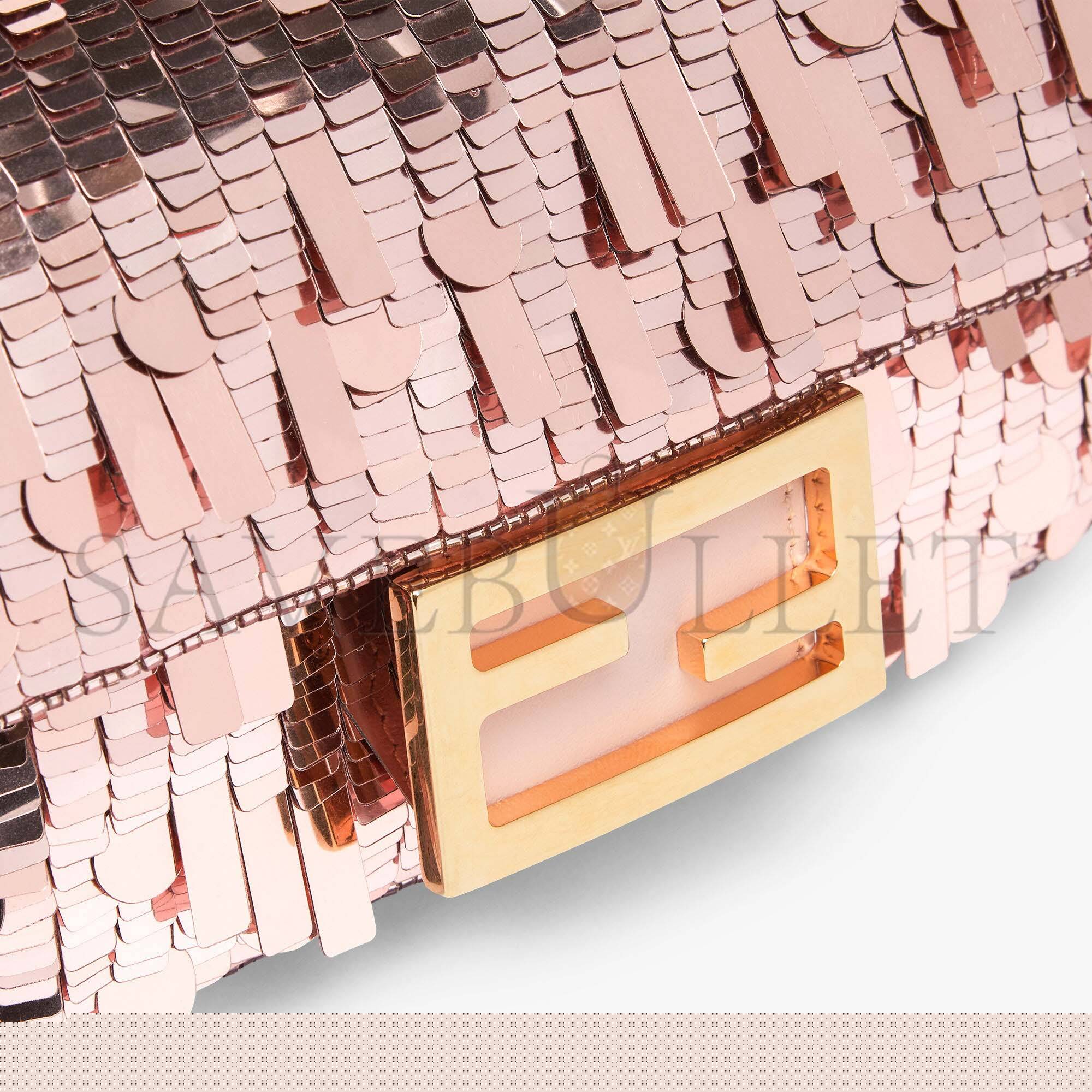 F**di baguette mini - dark red sequin and leather bag 8bs017amp0f0v3l (20*13*5cm)