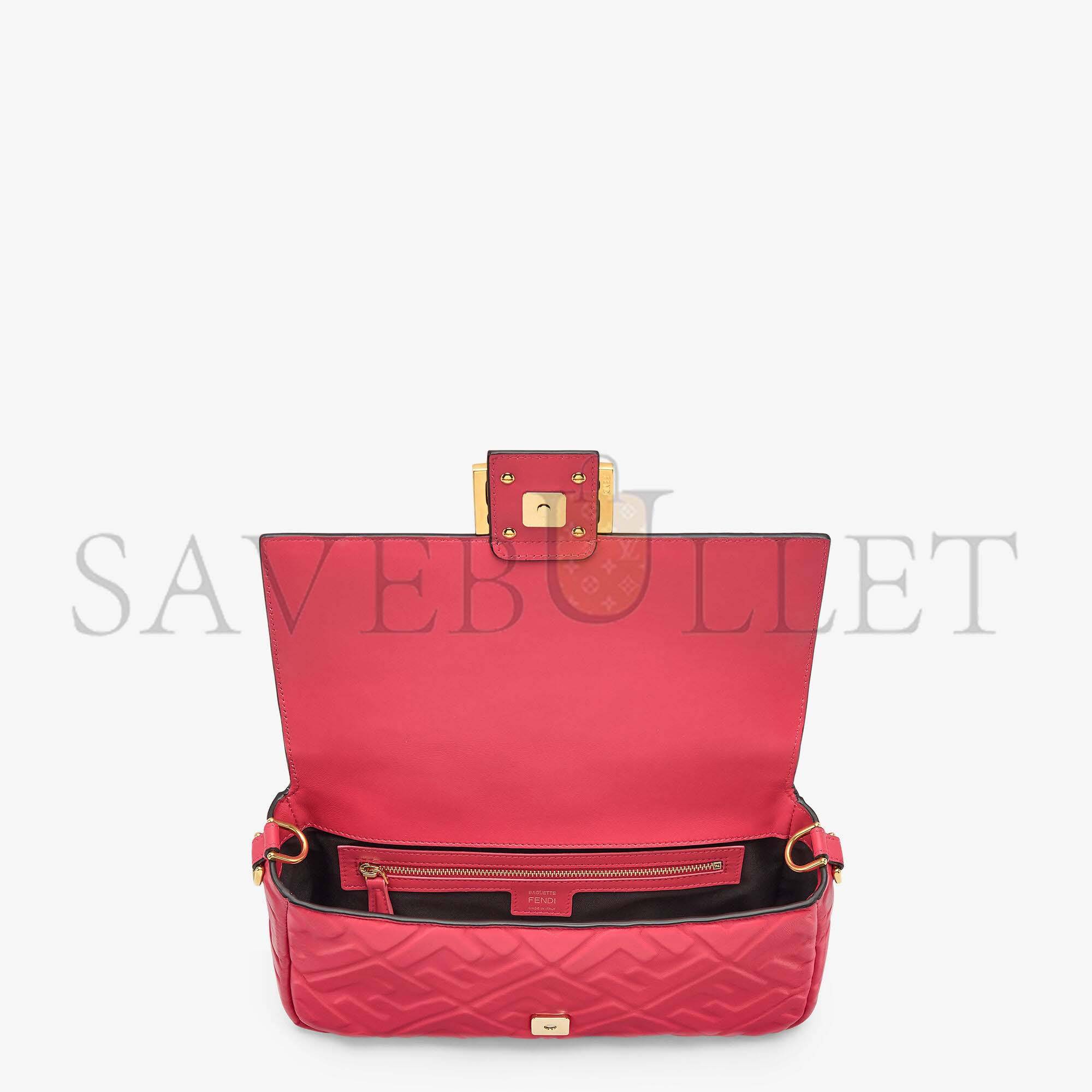 F**di baguette - red nappa leather bag 8br600a72vf1844 (27*15*6cm)