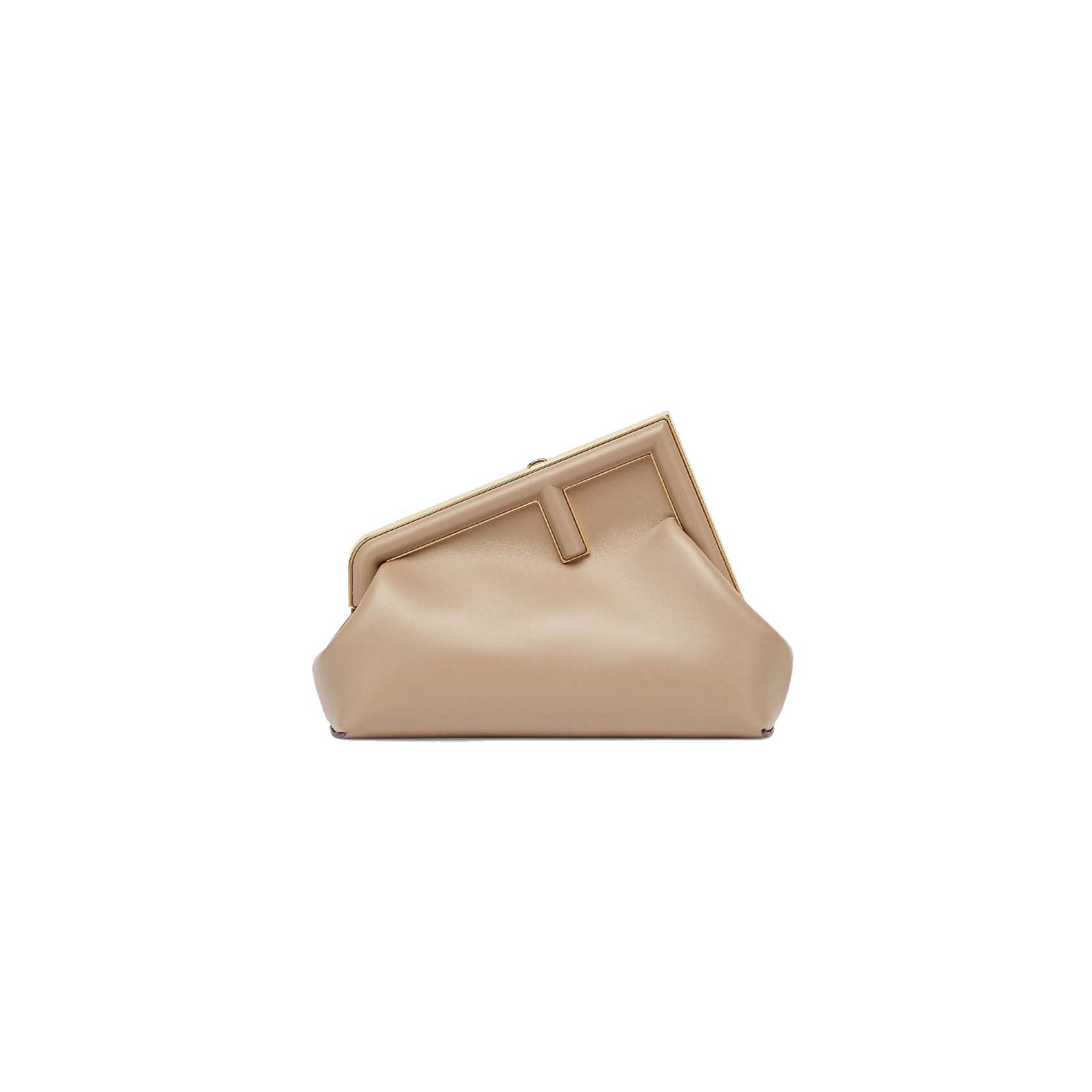 F**di first small - dove gray leather bag 8bp129abvef0e65 (26*18*9.5cm)