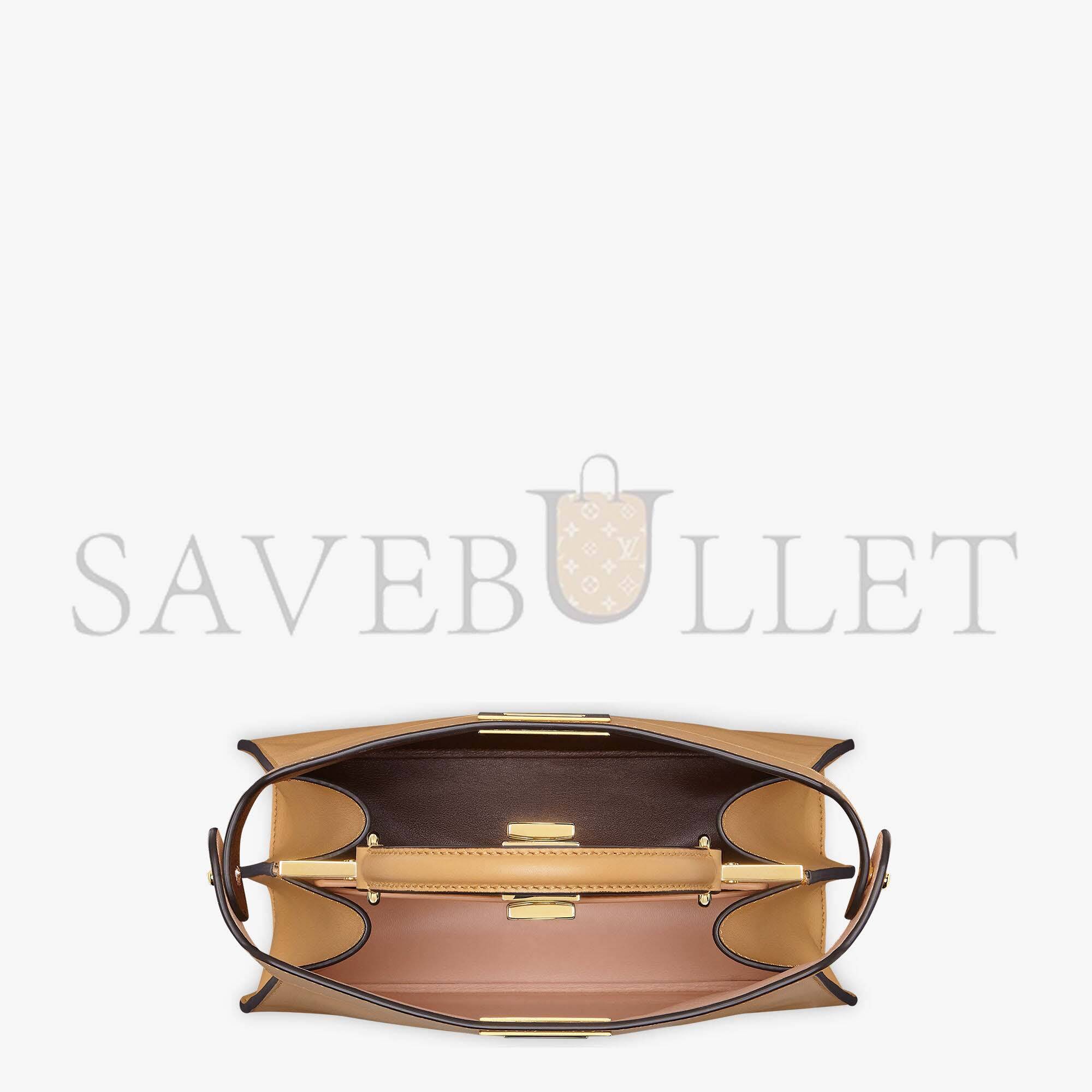F**di peekaboo iseeu small - beige leather bag 8bn327afl0f1e8b (27*21*11cm)