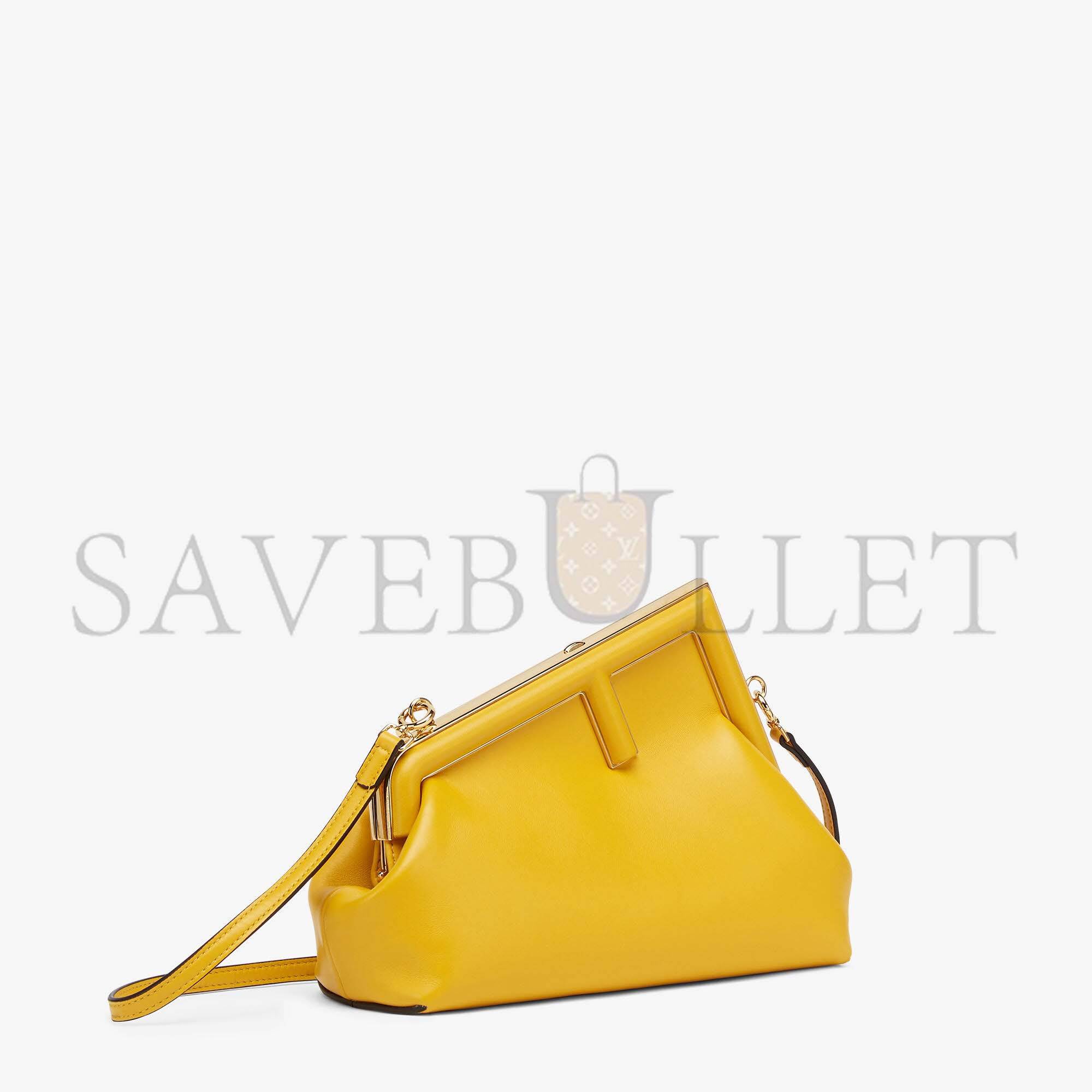 F**di first small - yellow leather bag 8bp129abvef192e (26*18*9.5cm)