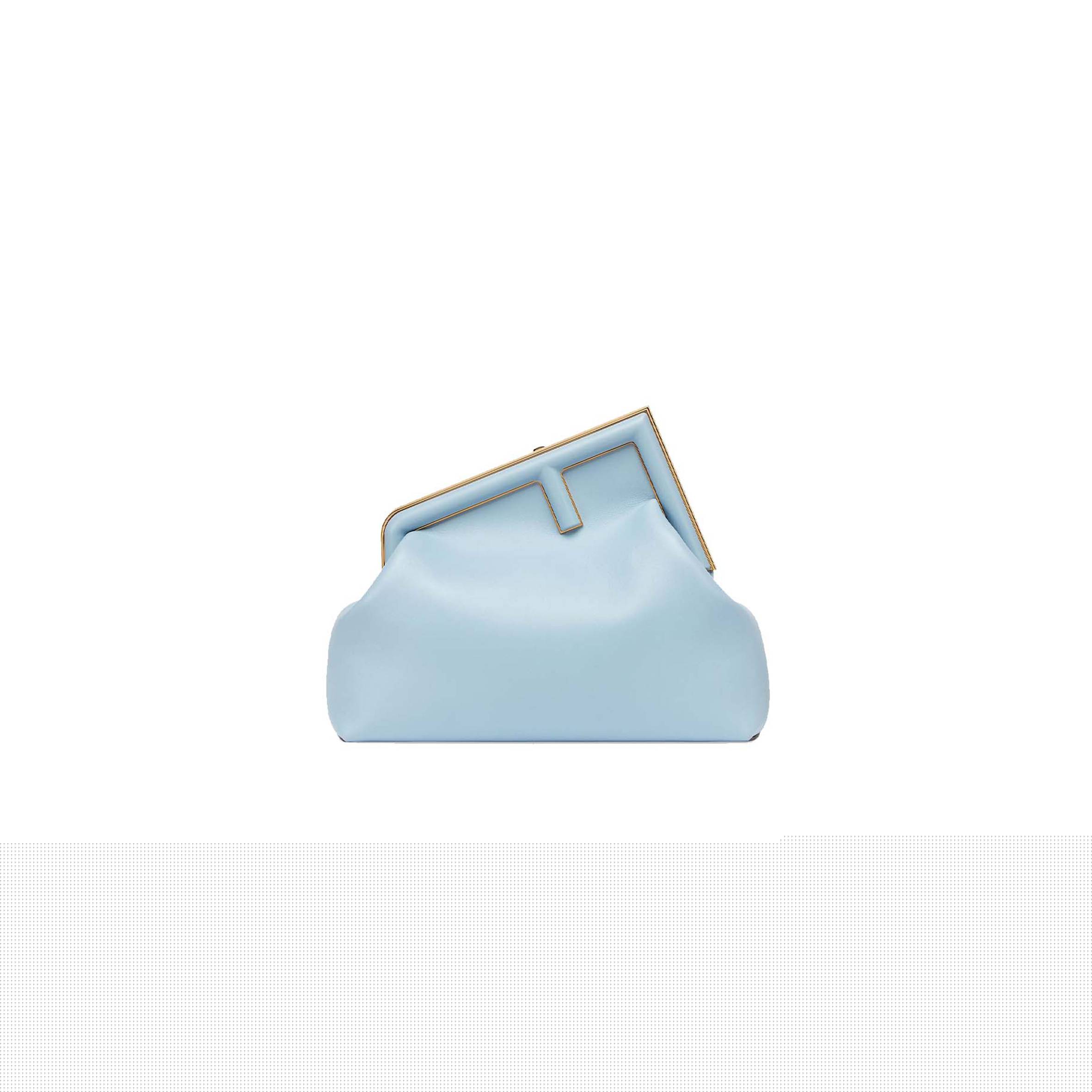 F**di first medium - light blue leather bag 8bp127abvef1993 (32.5*23.5*15cm)