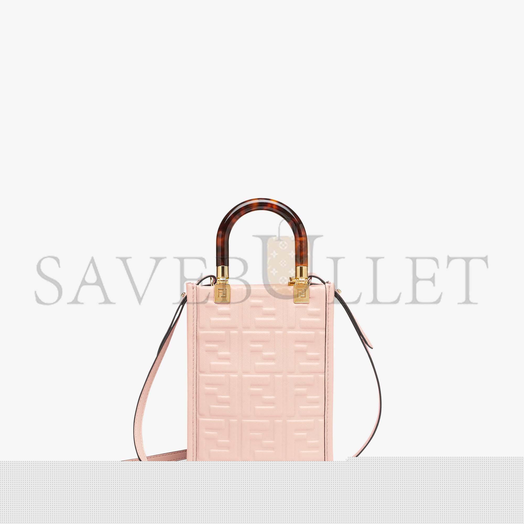 F**di mini sunshine shopper - pink leather mini-bag 8bs051amcif0j2f (18*13*6.5cm)
