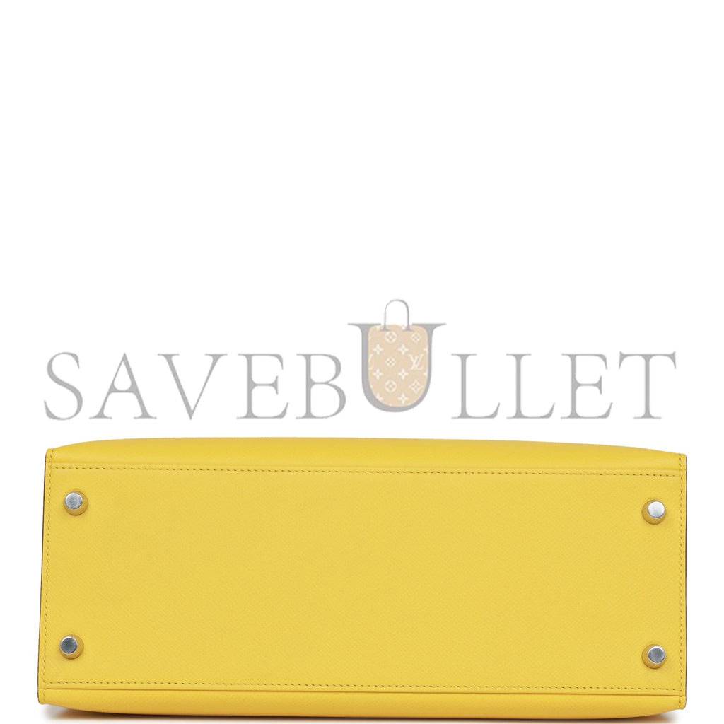 H**mes kelly sellier 28 jaune de naples epsom palladium hardware (28*22*10cm)