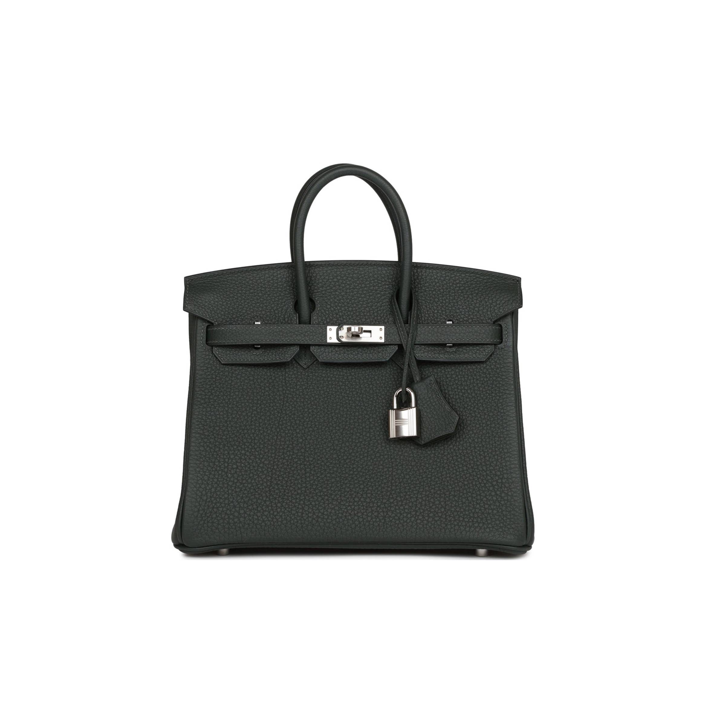 H**mes birkin 25 vert fonce togo gold hardware handmade (25cm)