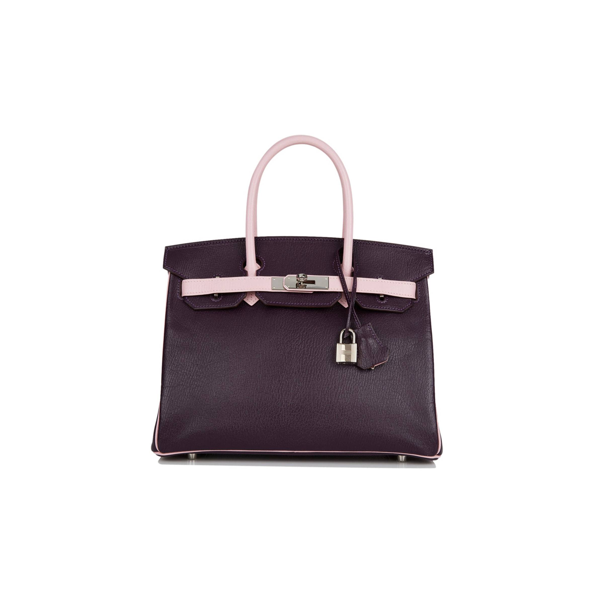 H**mes special order (hss) birkin 30 raisin and rose sakura chevre palladium hardware ( 30cm*22*16cm)
