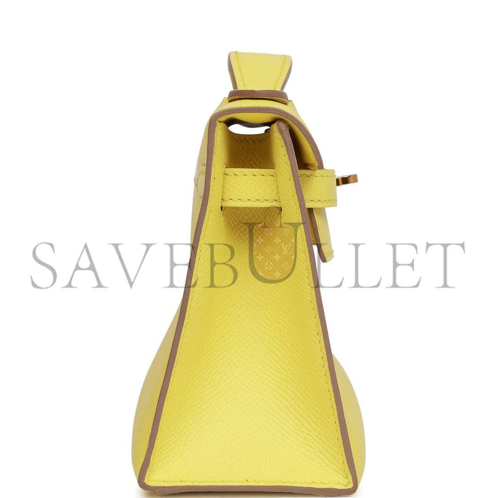 H**mes kelly pochette soufre epsom gold hardware (22*12*13cm)