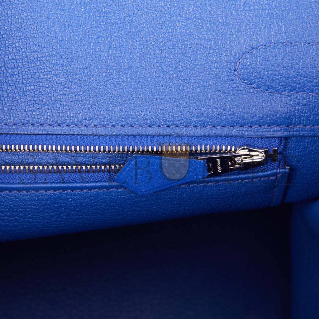 H**mes birkin 30 bleu electric tadelakt palladium hardware (30cm)